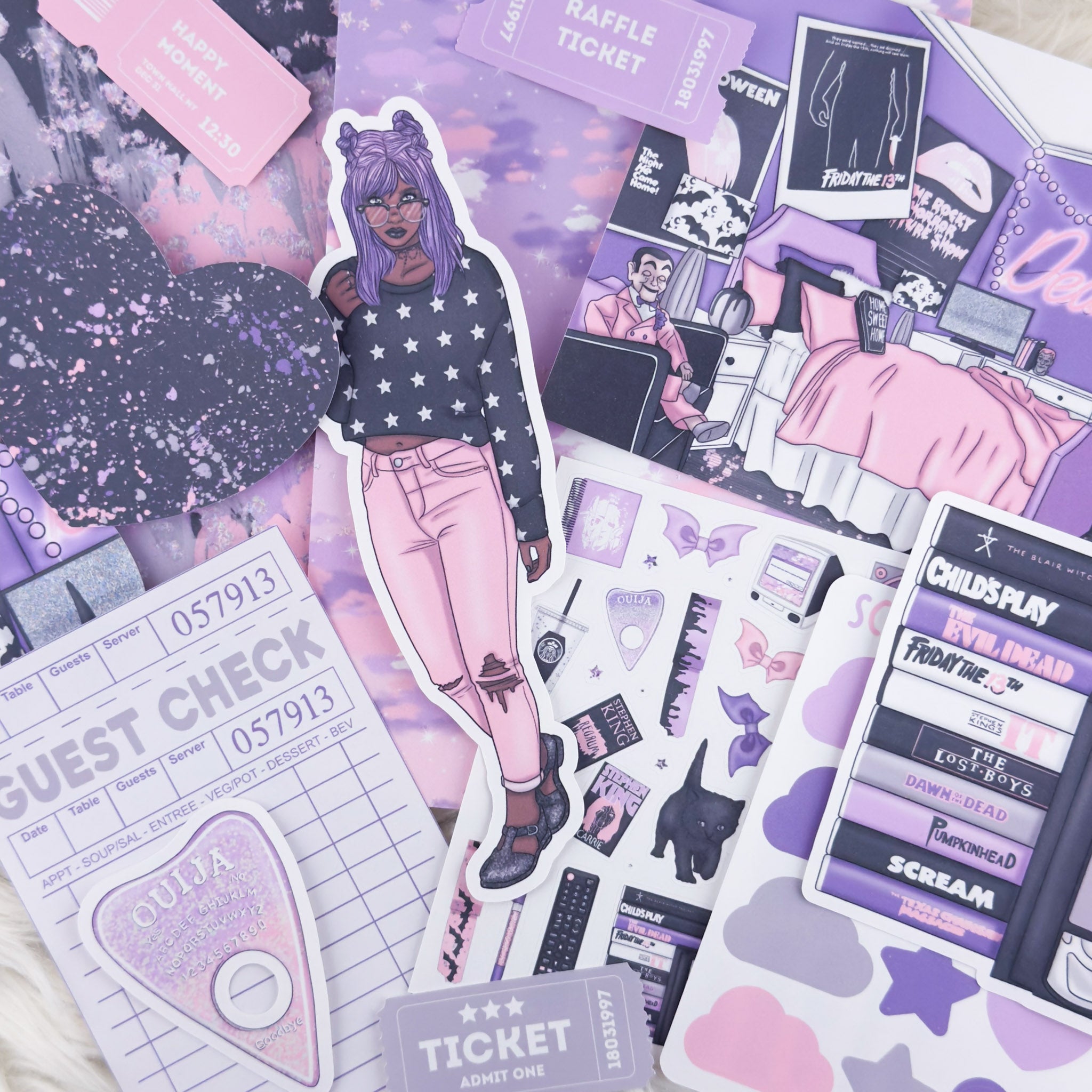 Dead Inside – Junk Journal Collage Kit // Matte Sticker Collection