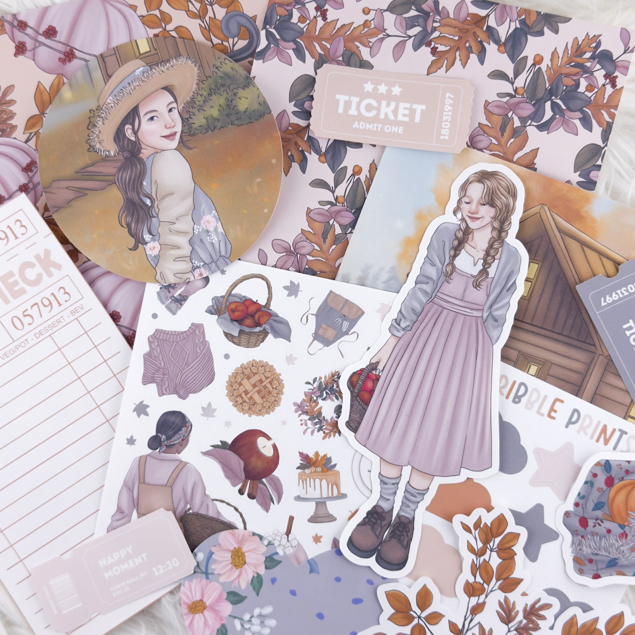 Cottage – Junk Journal Collage Kit // Matte Sticker Collection