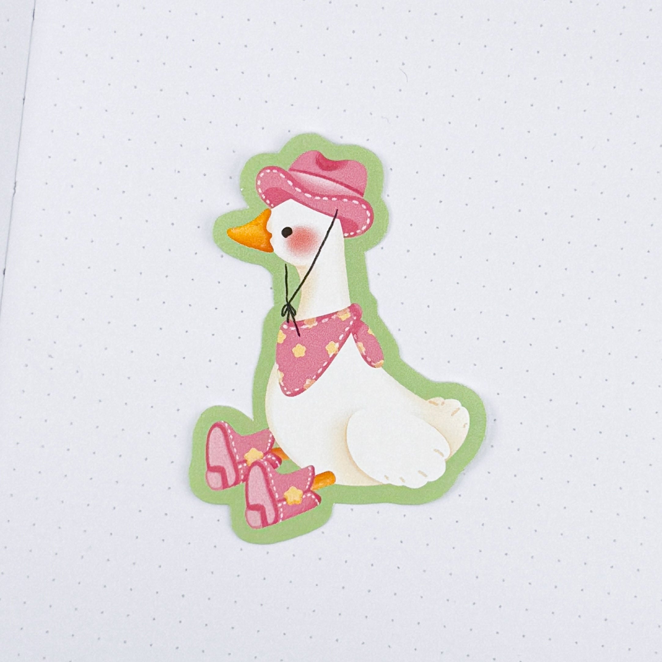 Cowboy Goose Matte Journaling Sticker