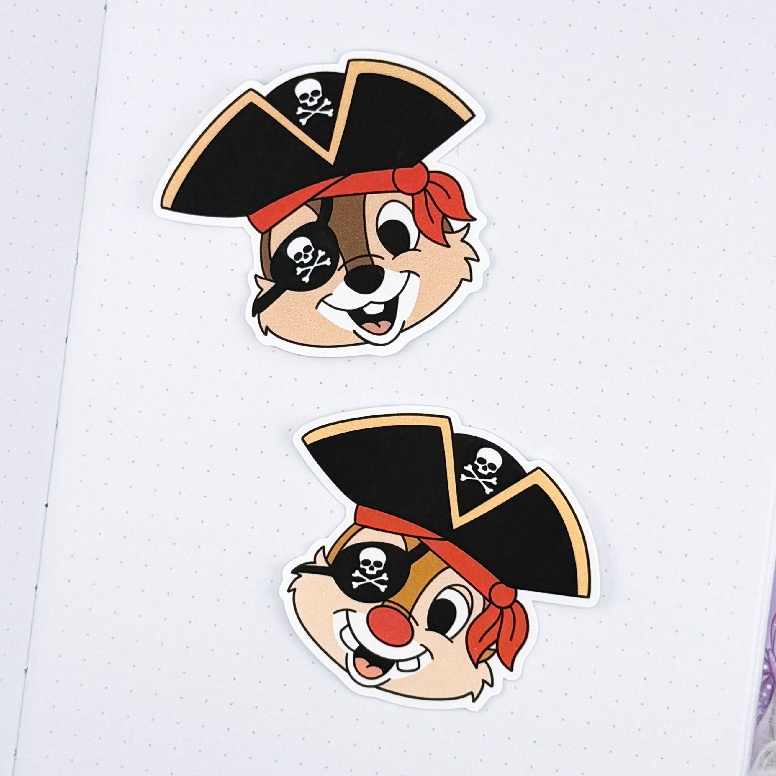 Pirate Chipmunk Matte Journaling Sticker