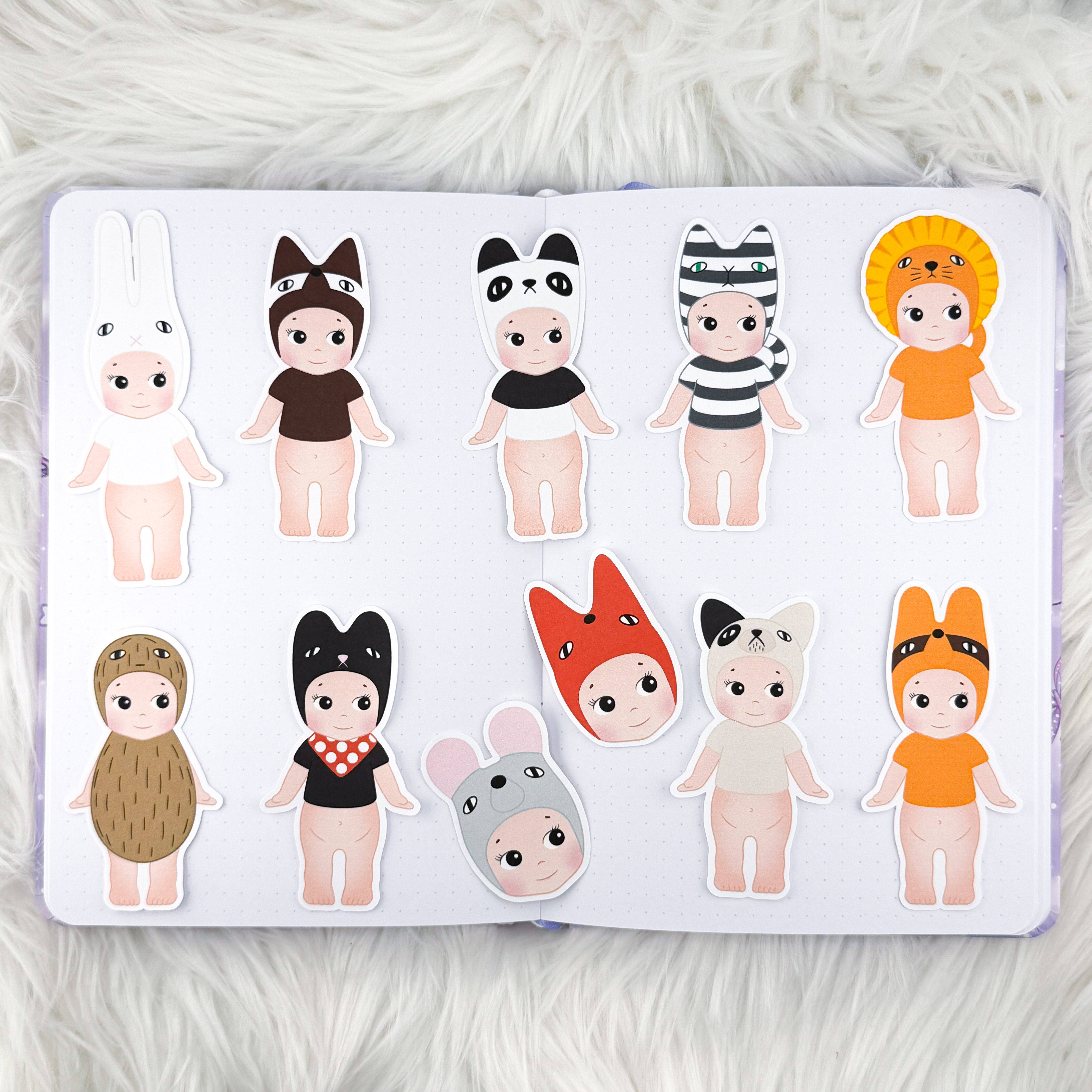 Cherub Creature Angels Matte Journaling Sticker Bundle