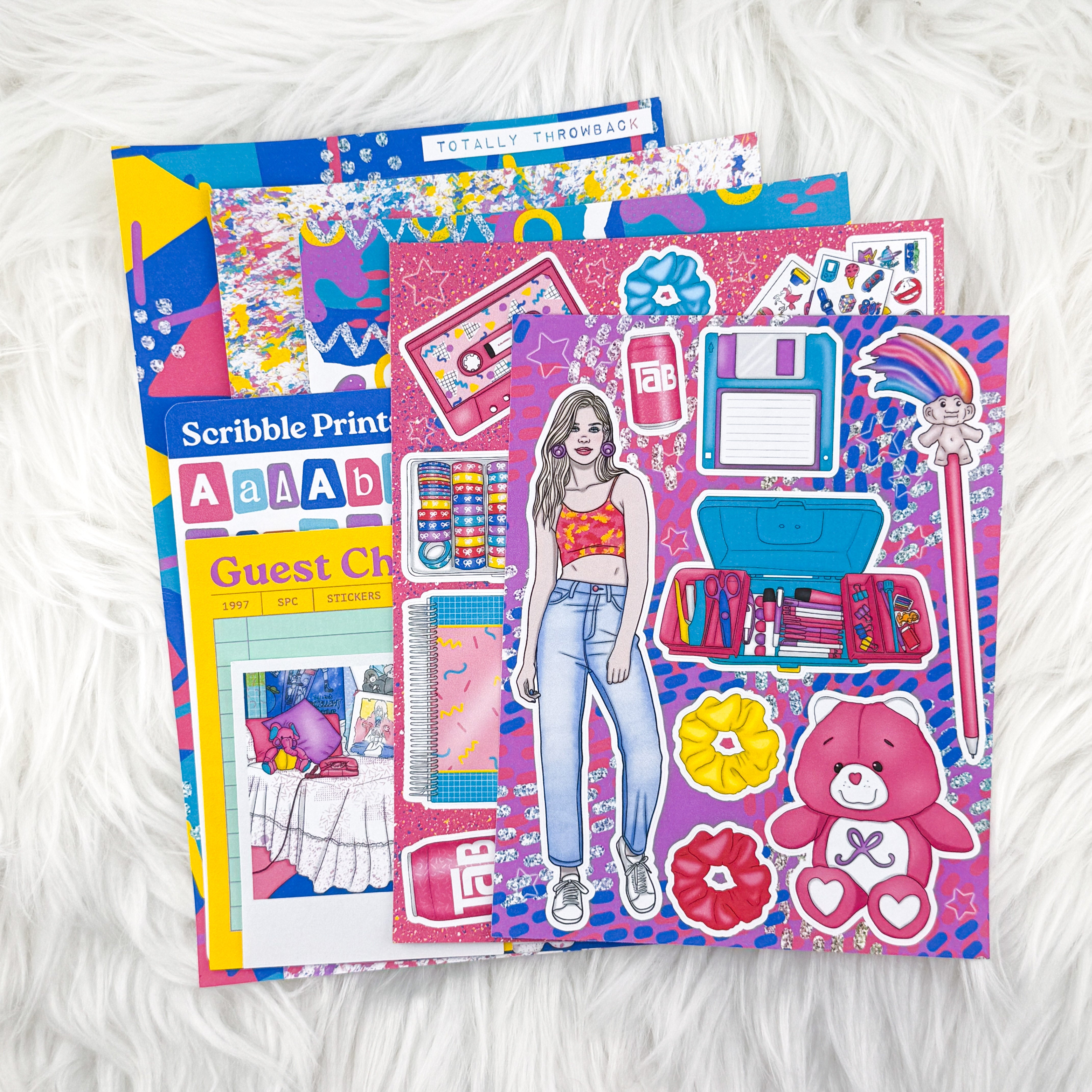 Totally Throwback Junk Journal Sticker Kit