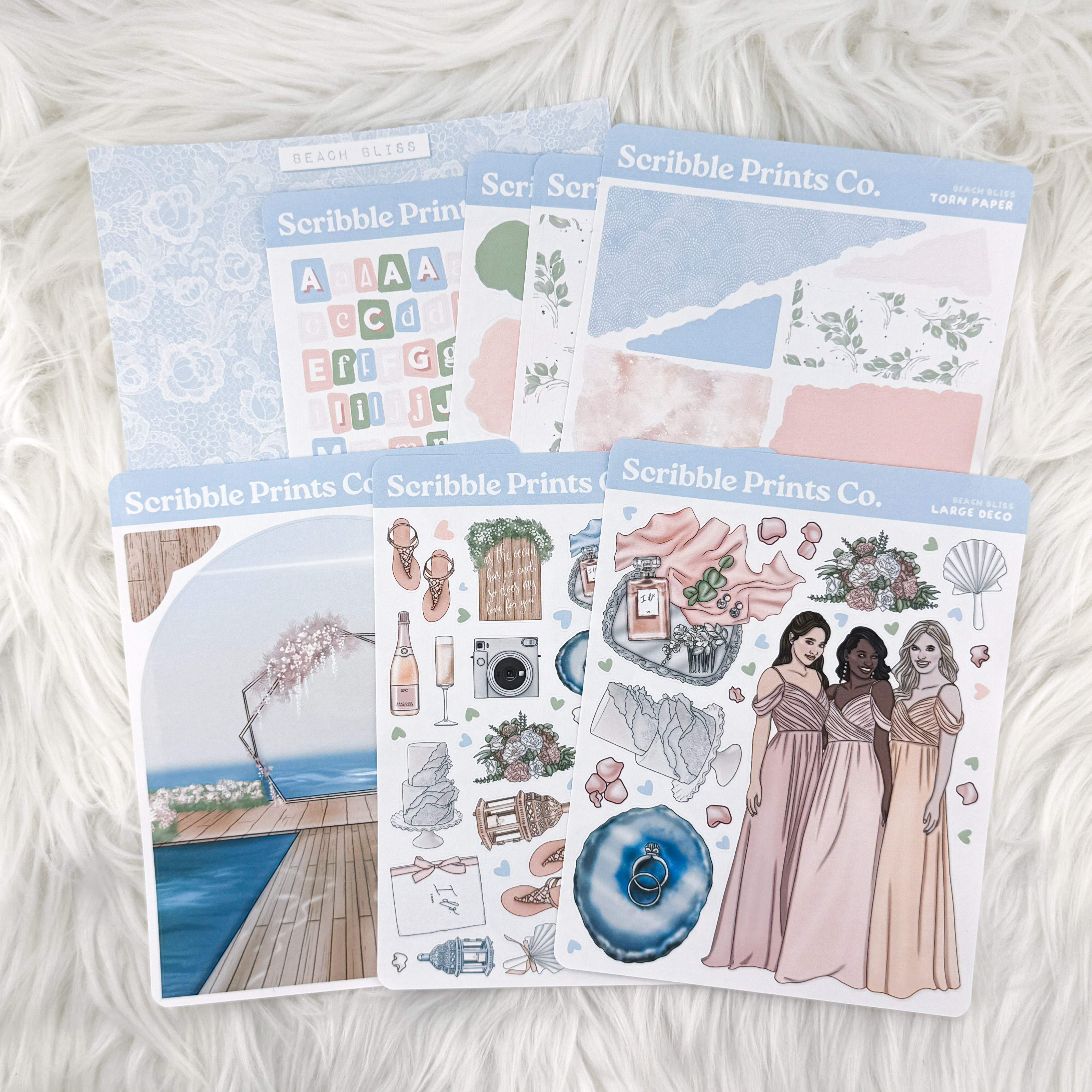 Beach Bliss – Journal Essentials Collection // Matte Stickers