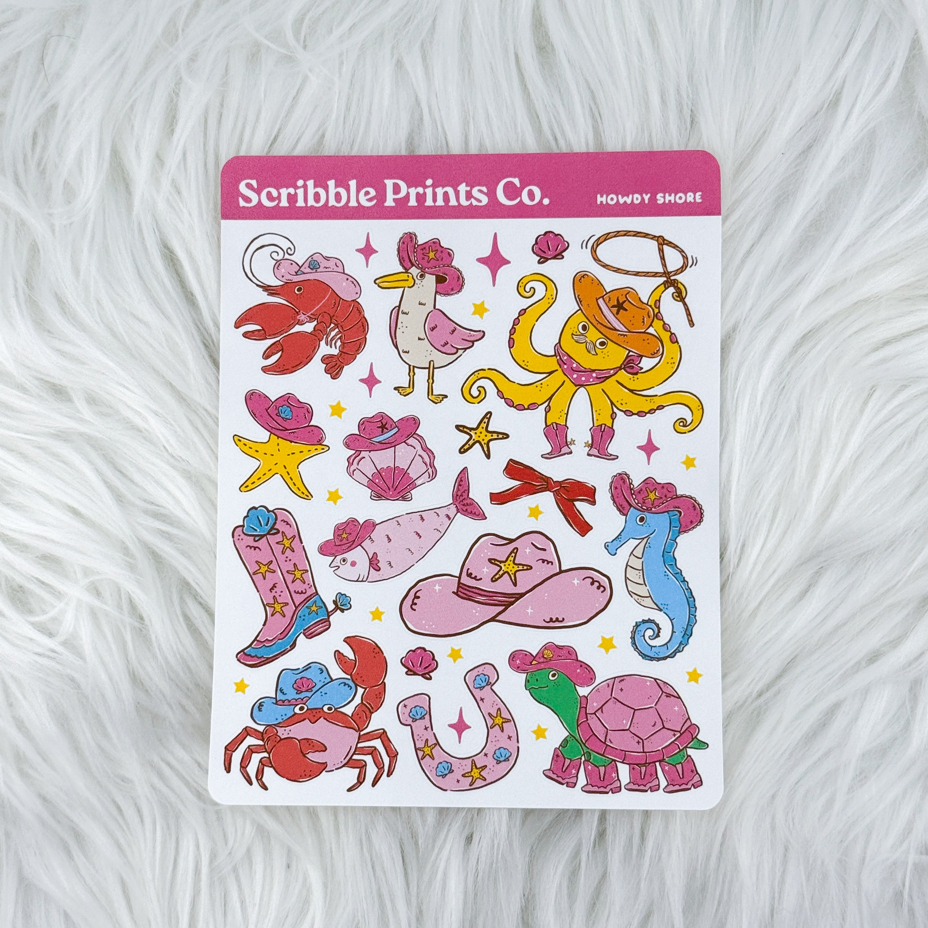 Howdy Shore Deco Sticker Sheet