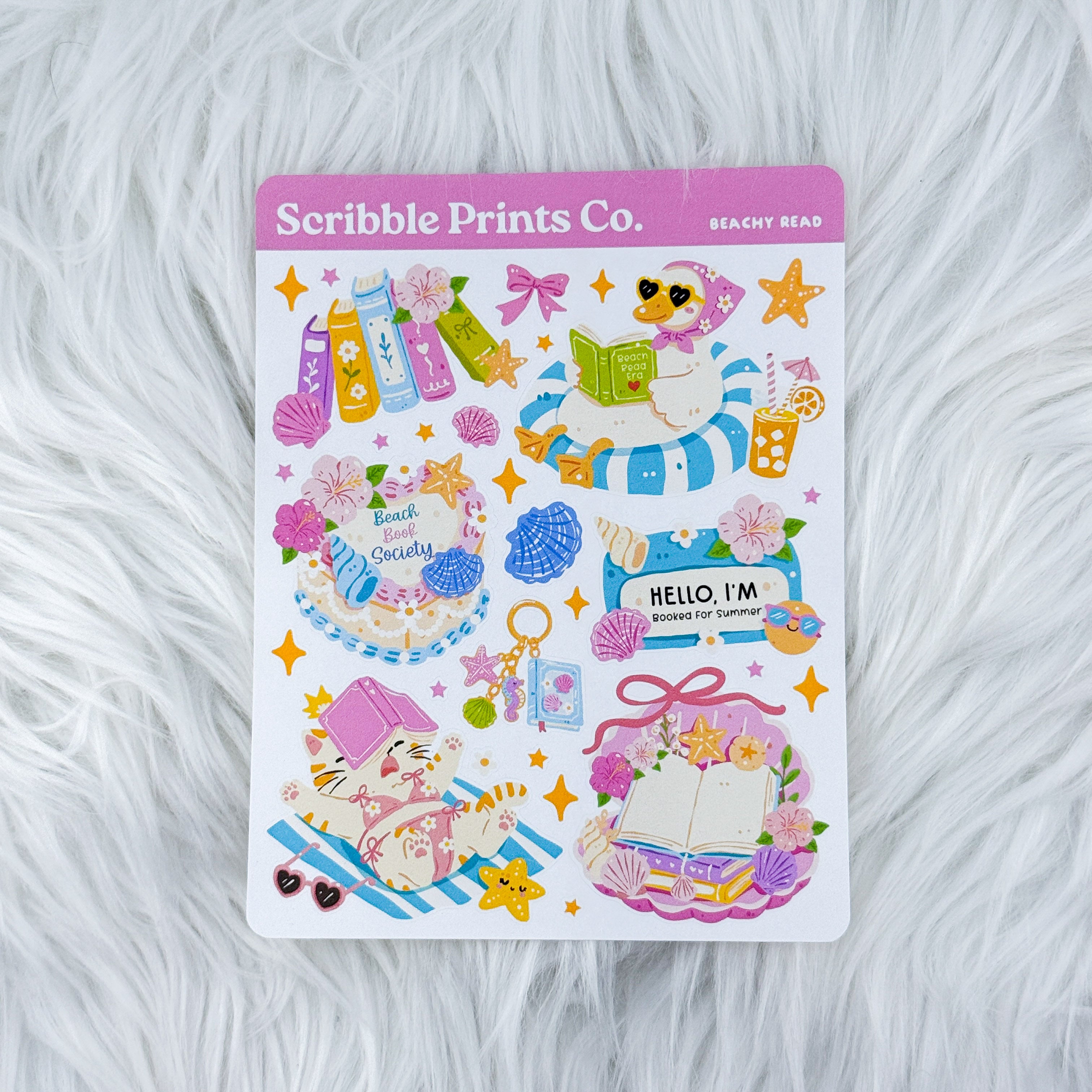 Beachy Read Deco Sticker Sheet
