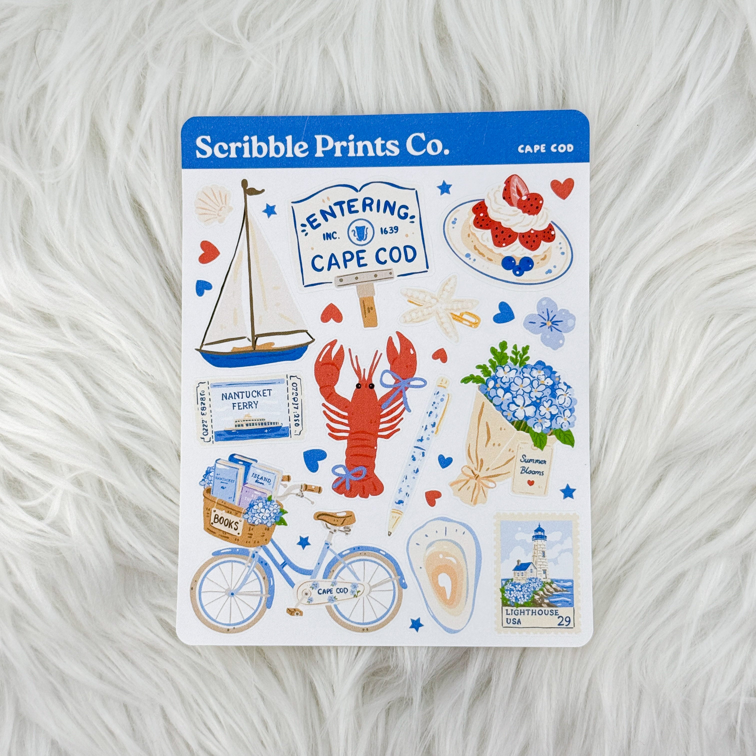 Cape Cod Deco Sticker Sheet