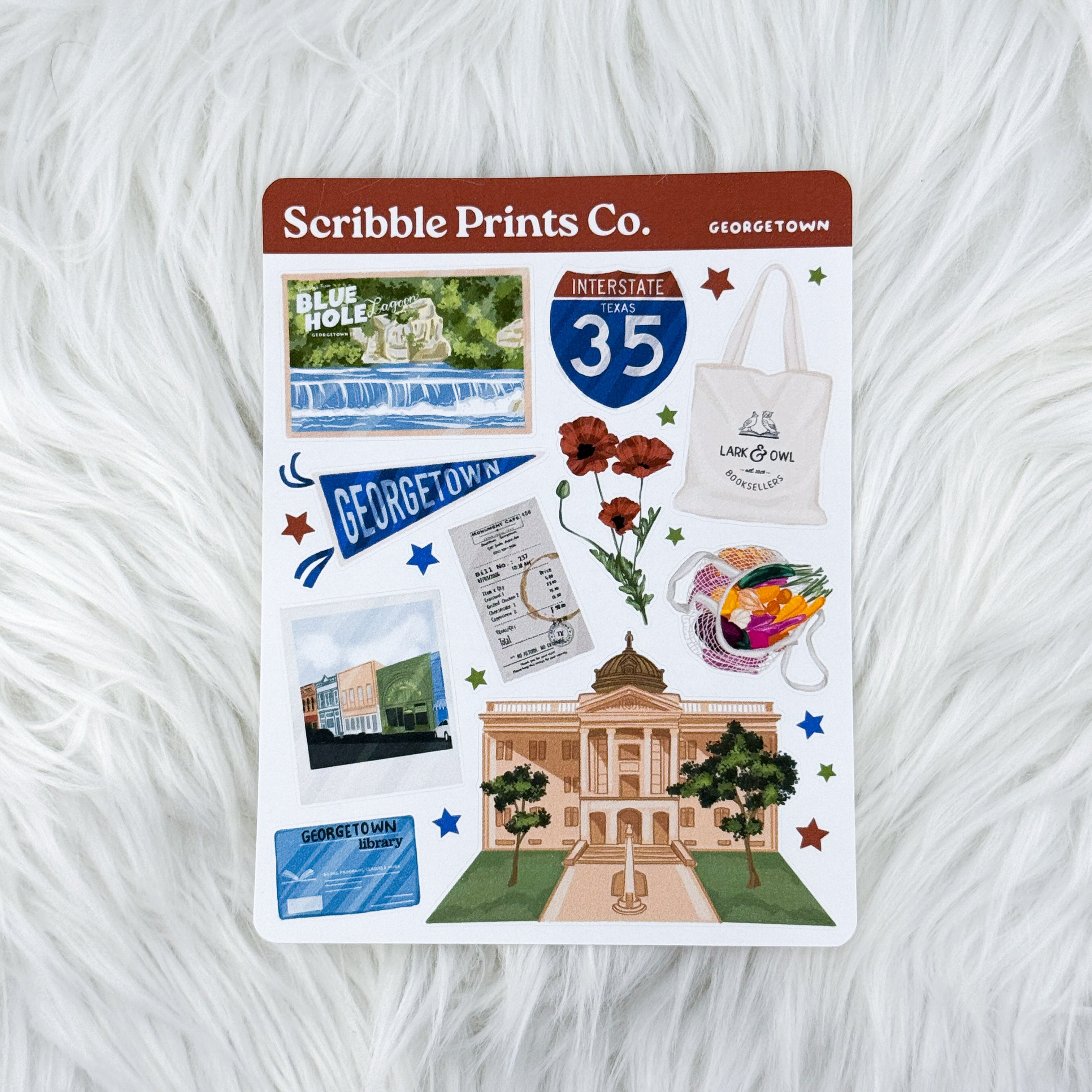 Georgetown Deco Sticker Sheet