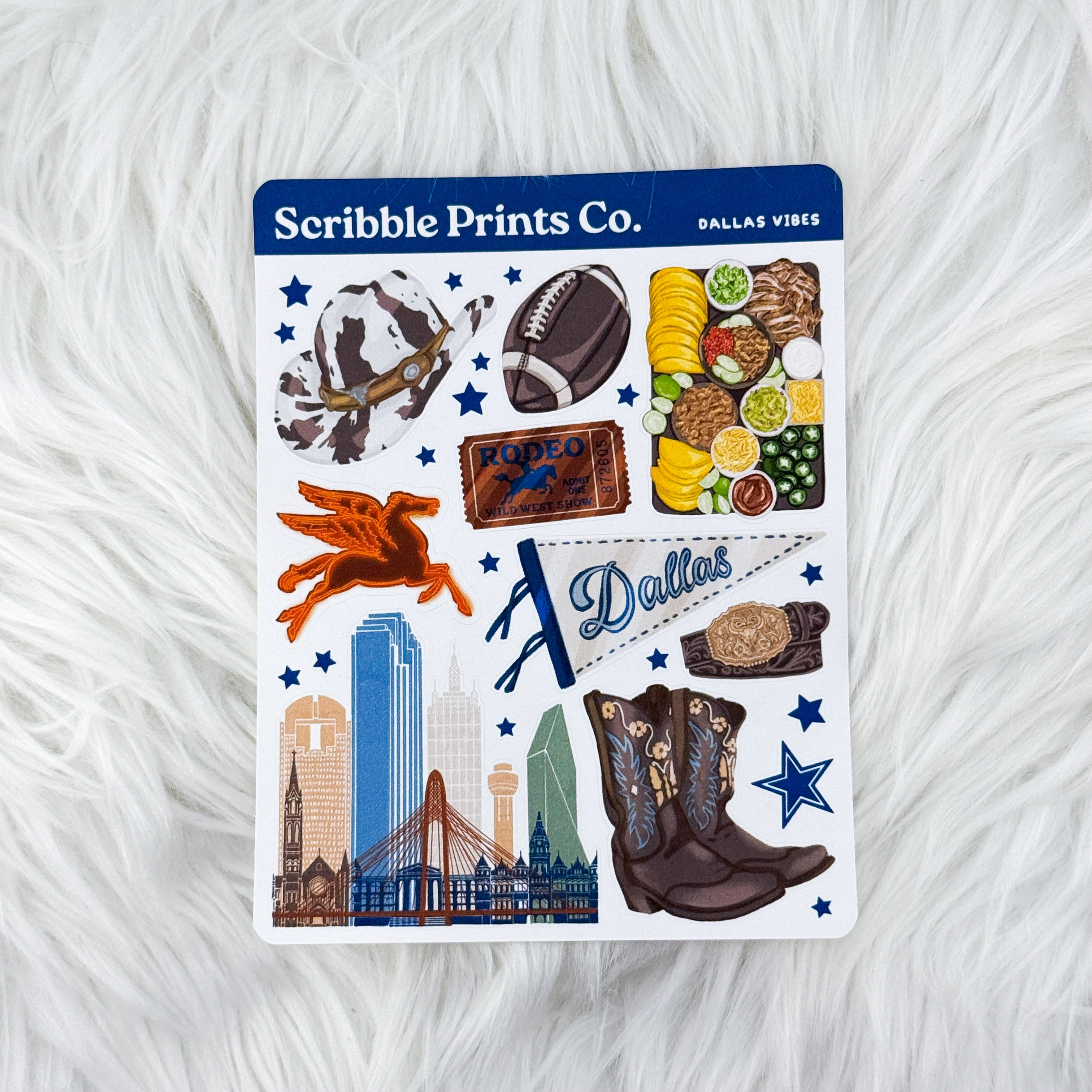 Dallas Vibes Deco Sticker Sheet