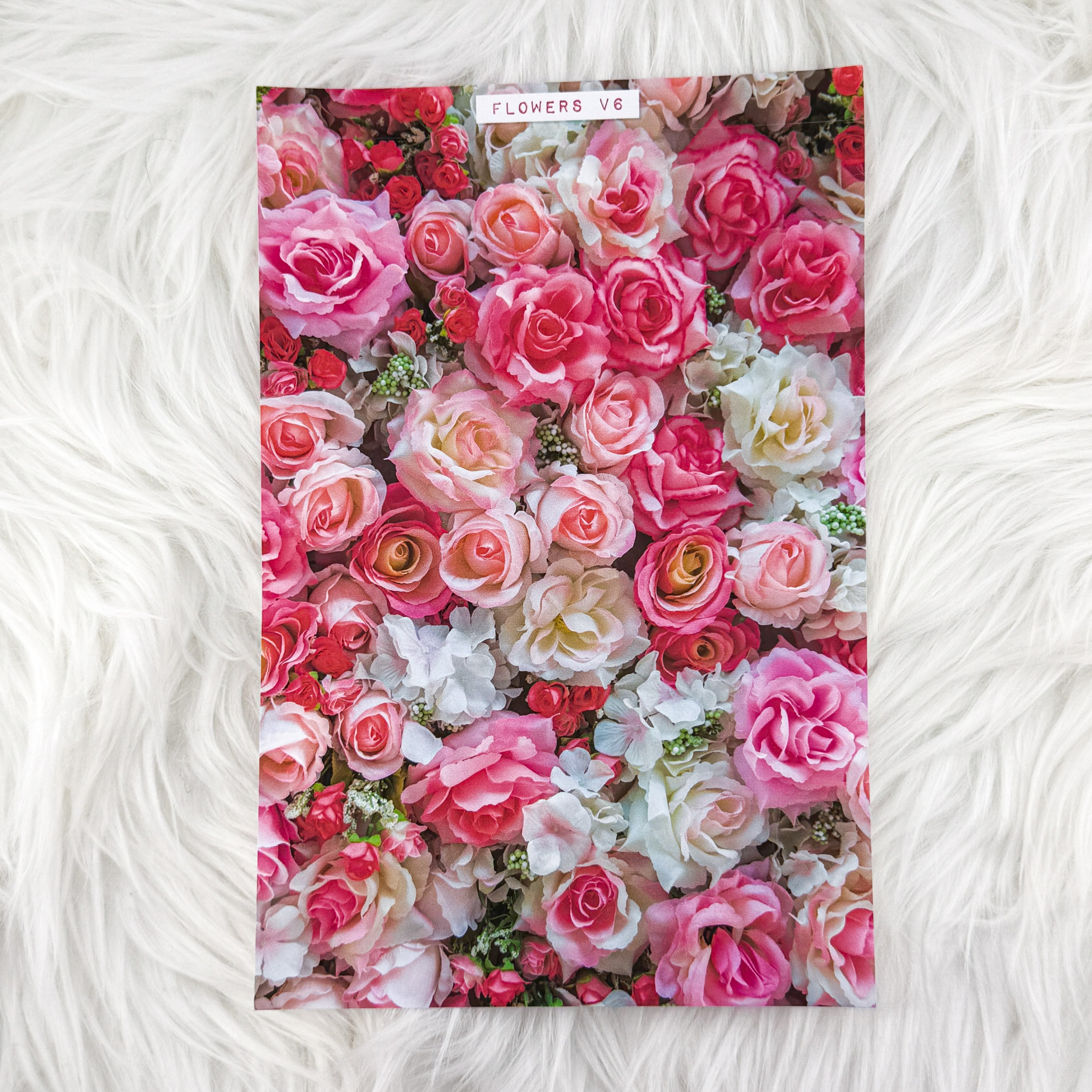 Flowers V6 Journal Background | A5 Matte Sticker Sheet