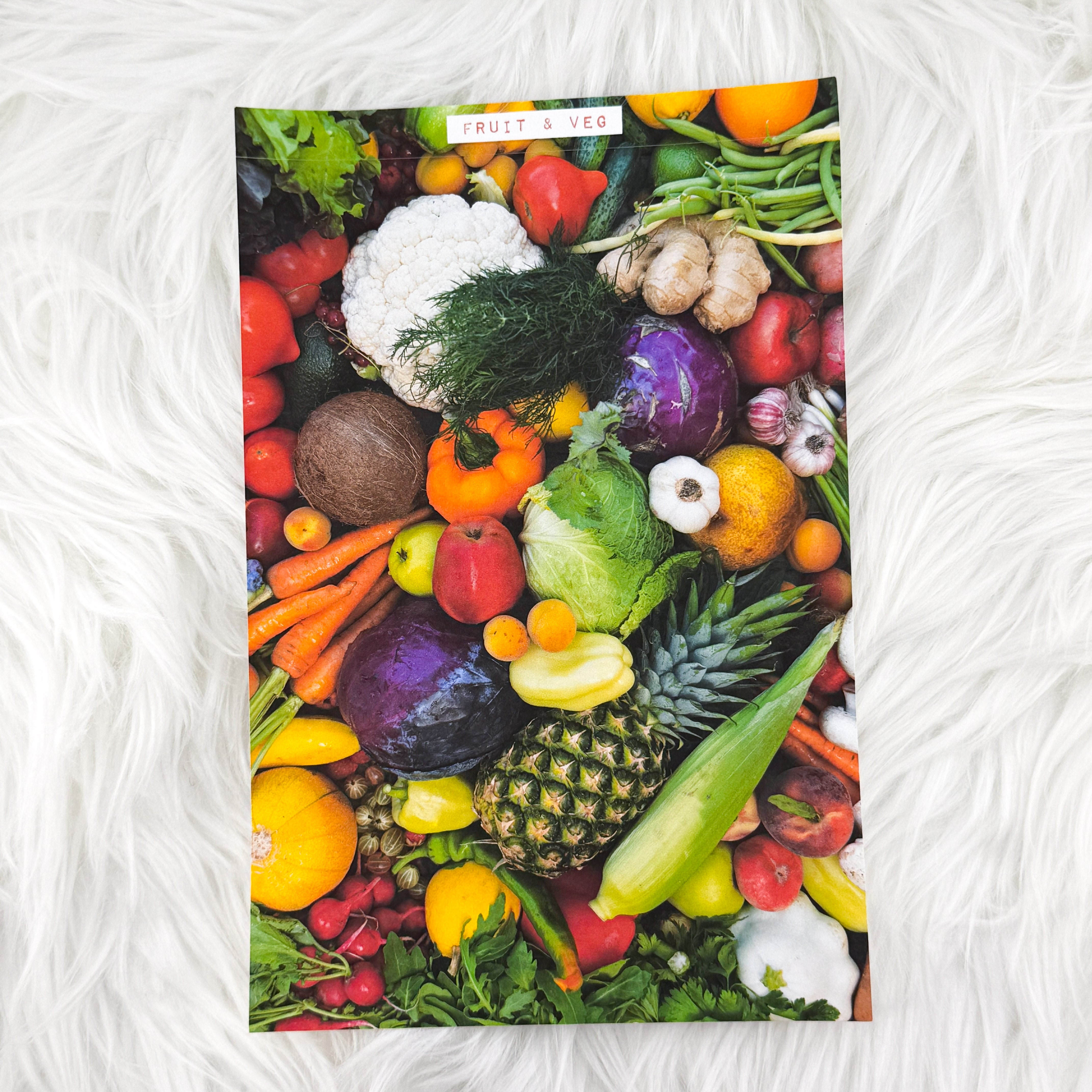Fruit & Veg Journal Background | A5 Matte Sticker Sheet