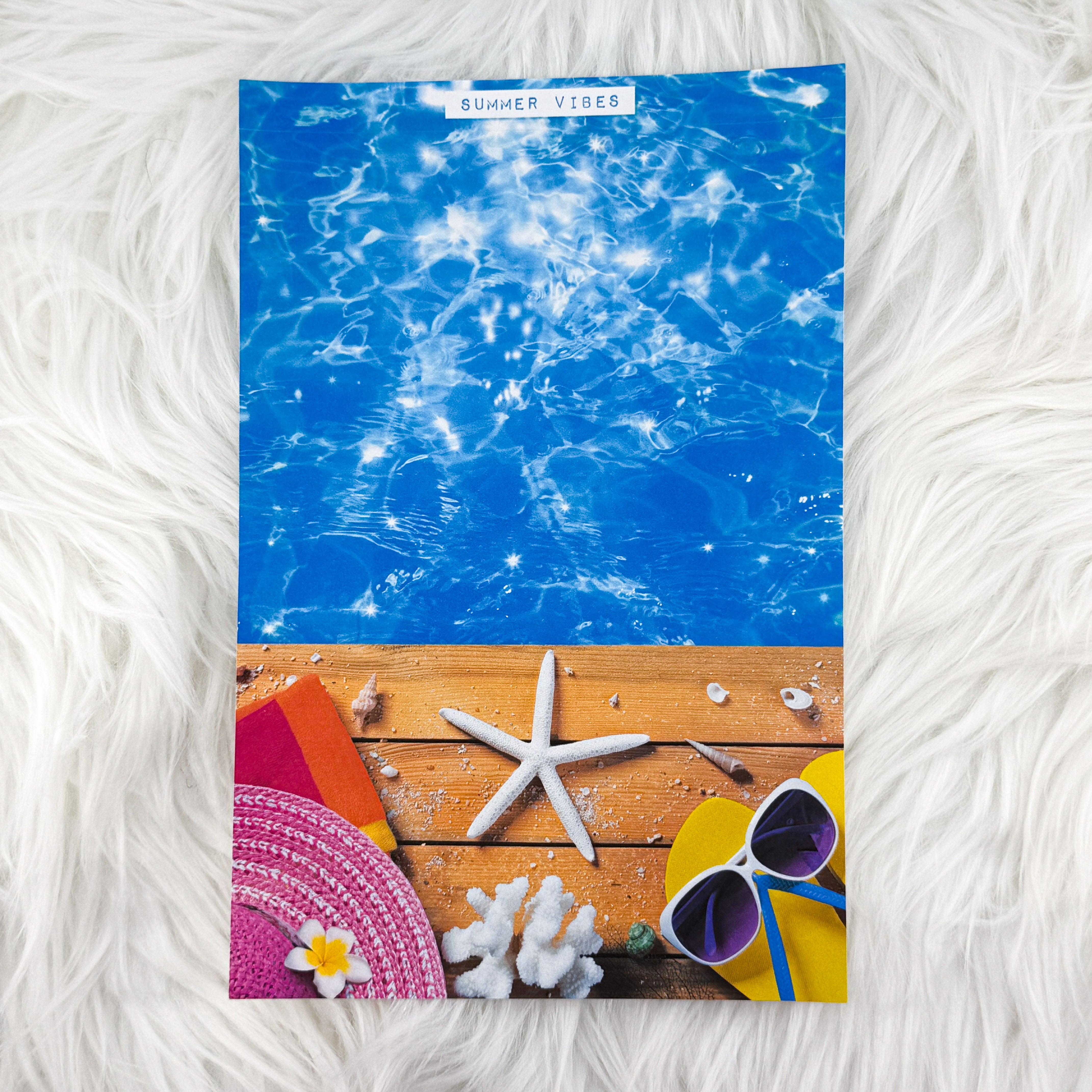 Summer Vibes Journal Background | A5 Matte Sticker Sheet