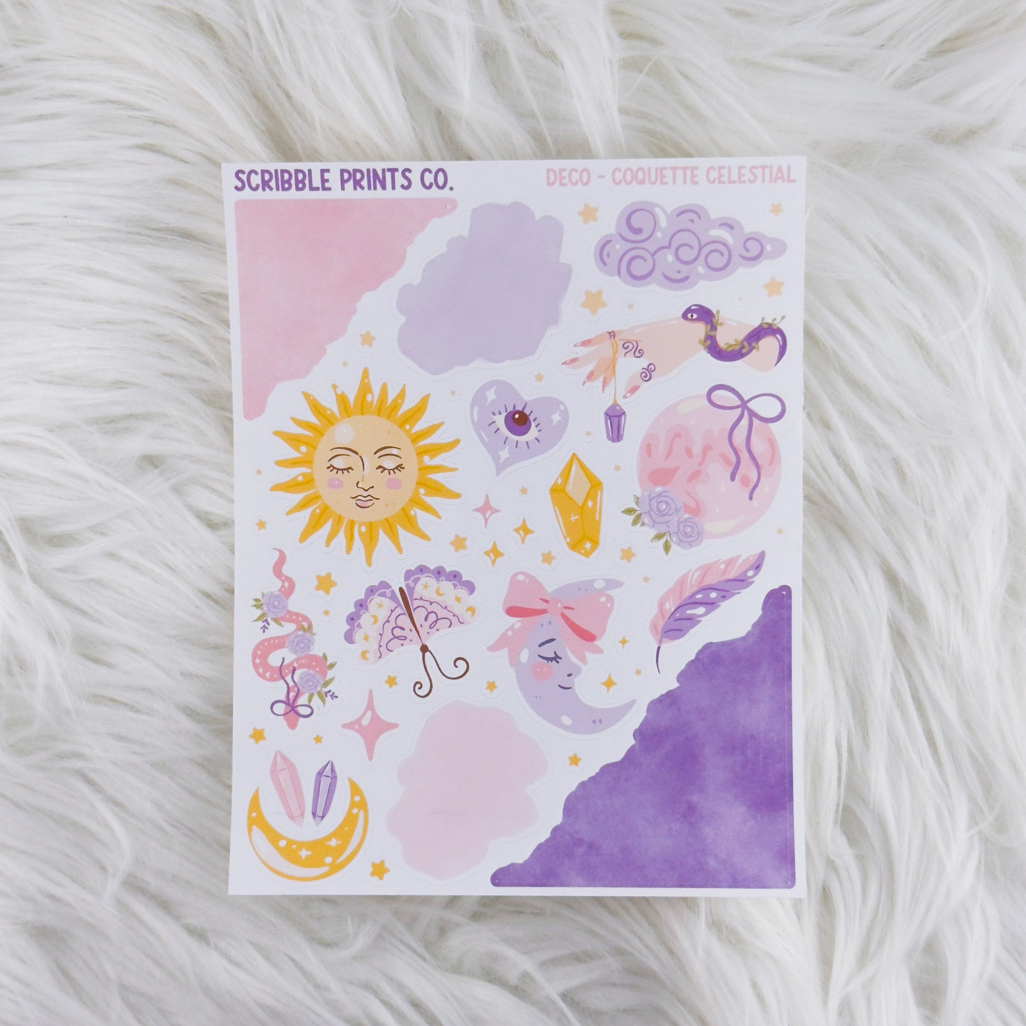Coquette Celestial – Deco // Matte Journal Stickers
