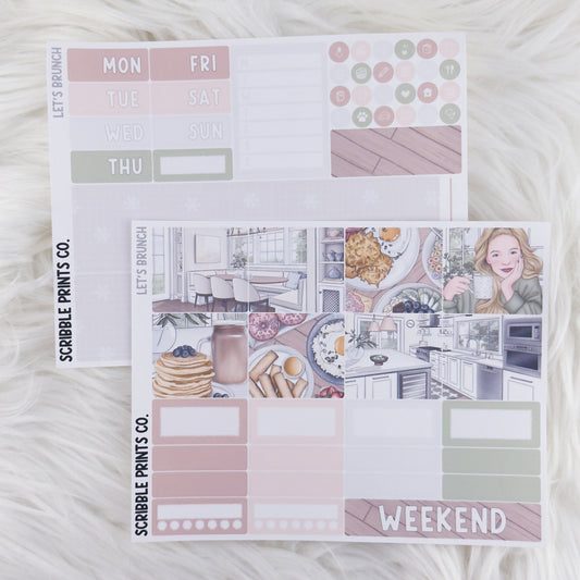 Let’s Brunch – Matte Hobonichi Cousin Weekly Sticker Kit
