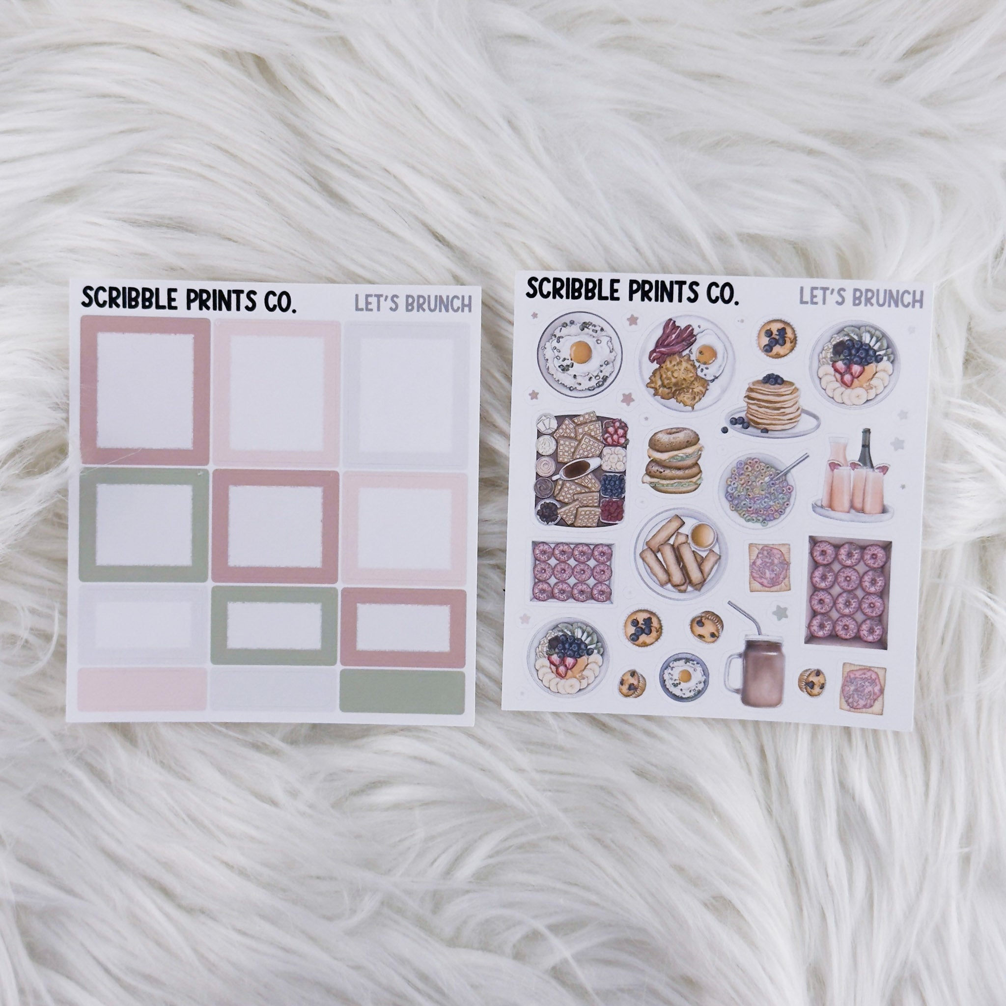 Let’s Brunch – Matte Hobonichi Cousin Weekly Sticker Kit