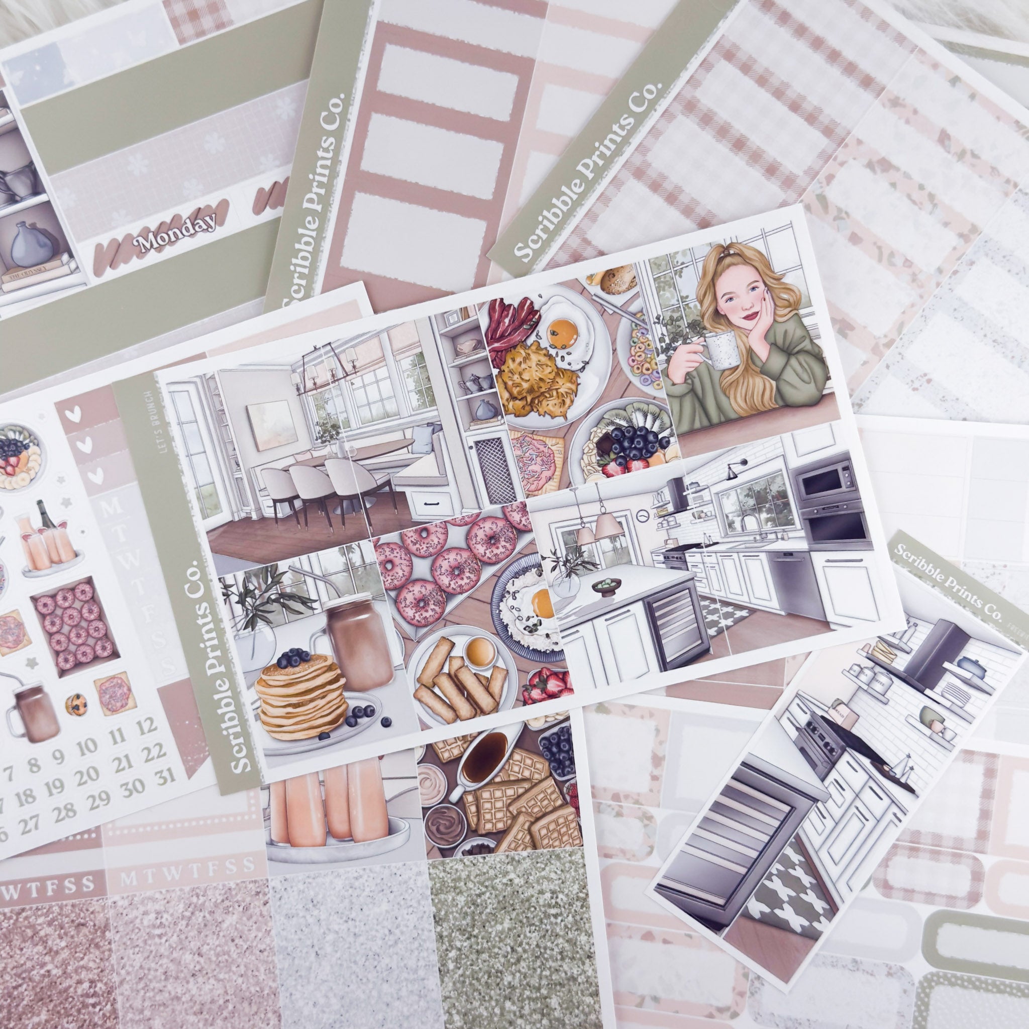 Let’s Brunch – Glossy Weekly Planner Kit