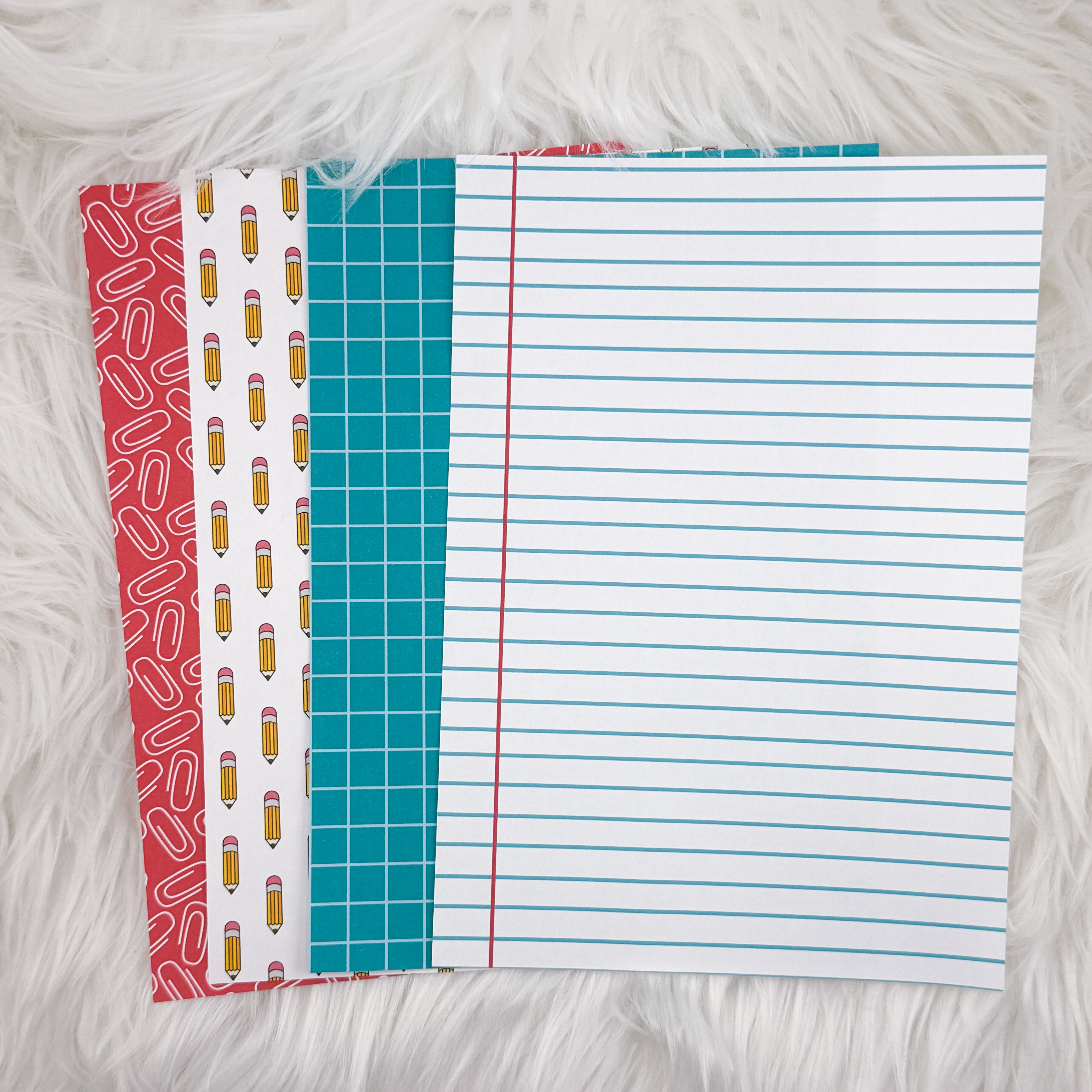 Back To School Journal Background Set | 4 A5 Matte Sticker Sheets