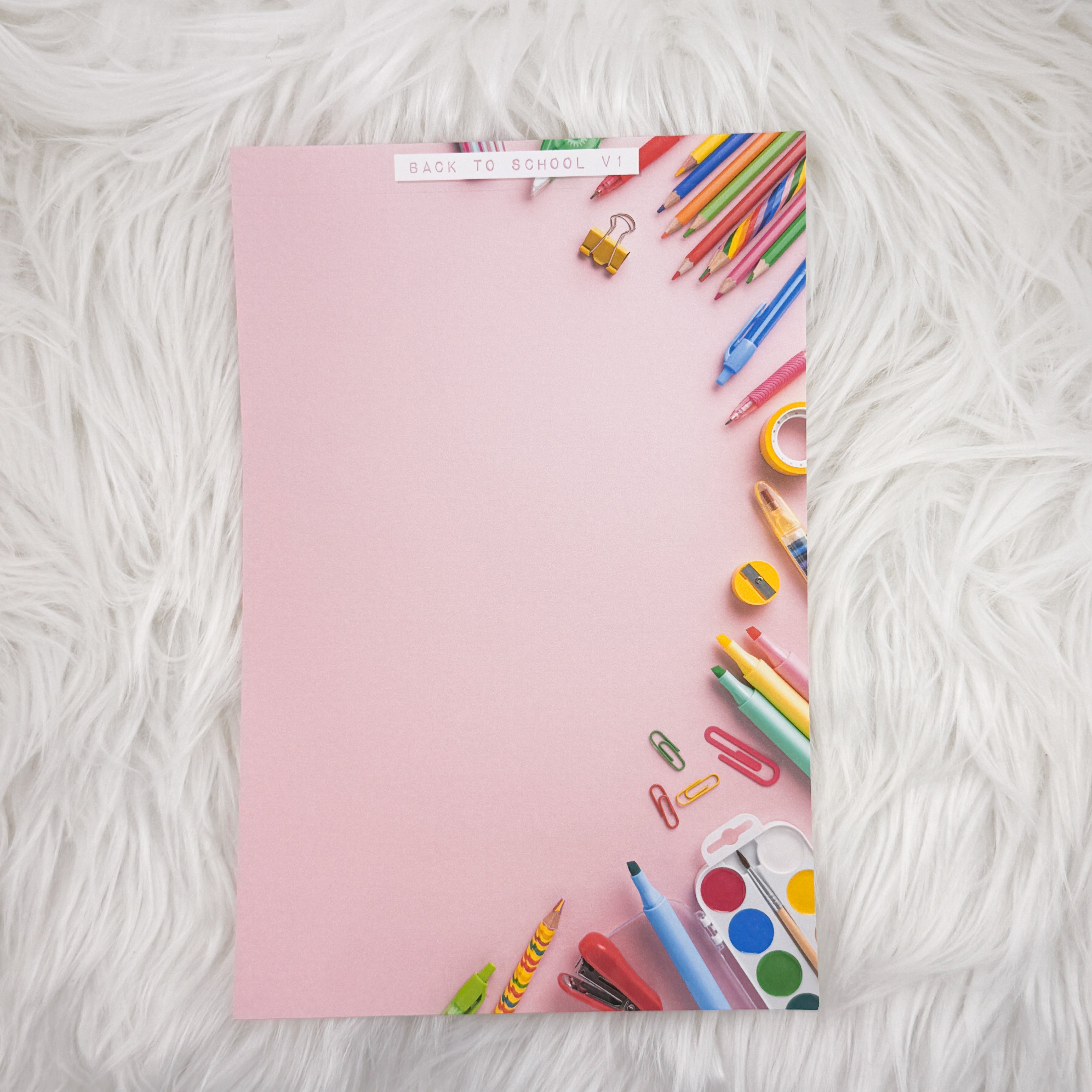 Back to School V1 Journal Background | A5 Matte Sticker Sheet