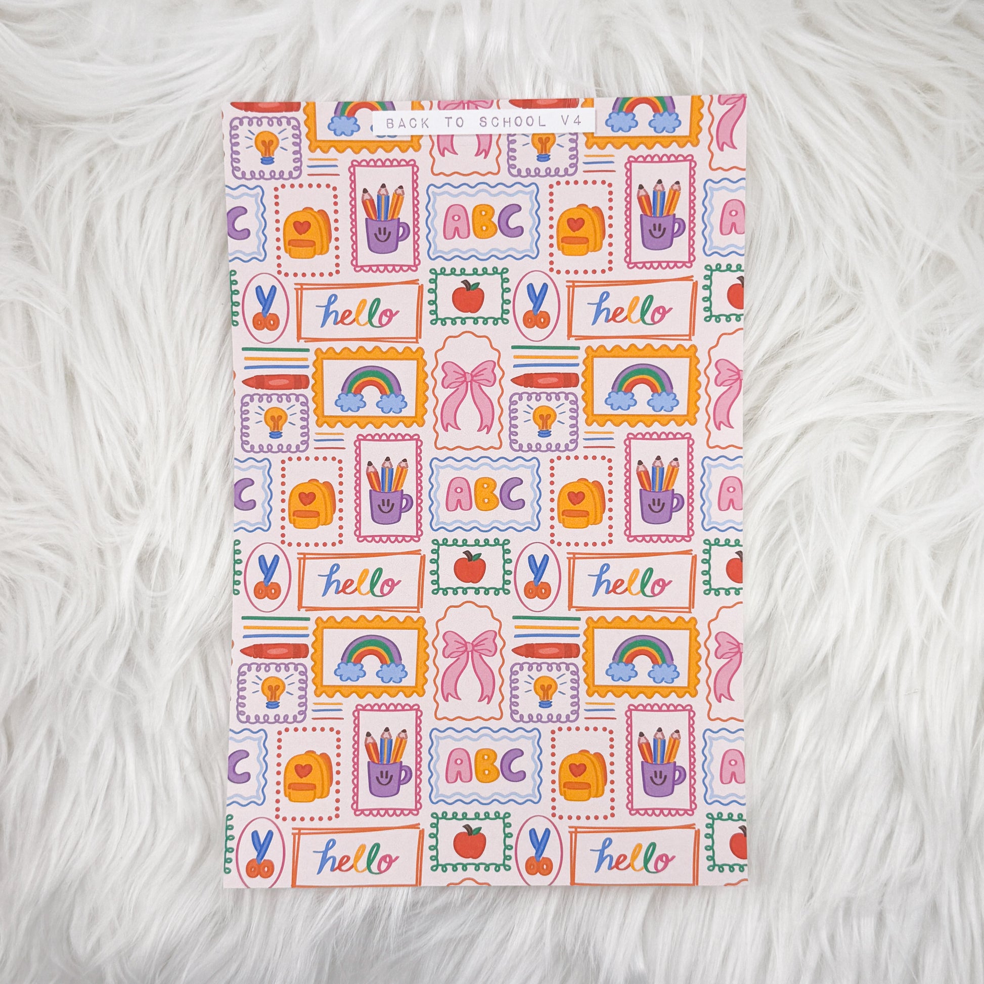 Back to School V4 Journal Background | A5 Matte Sticker Sheet