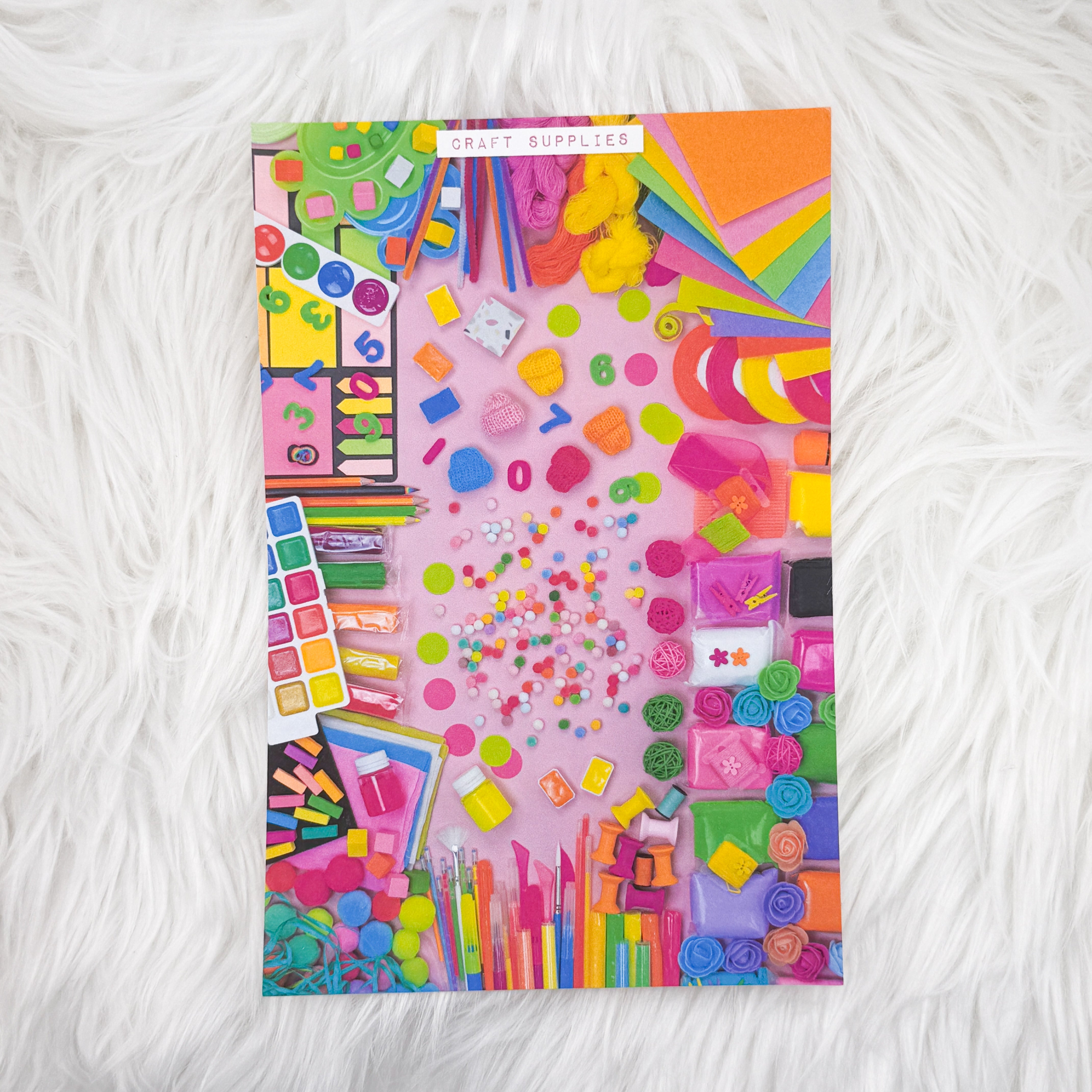 Craft Supplies Journal Background | A5 Matte Sticker Sheet