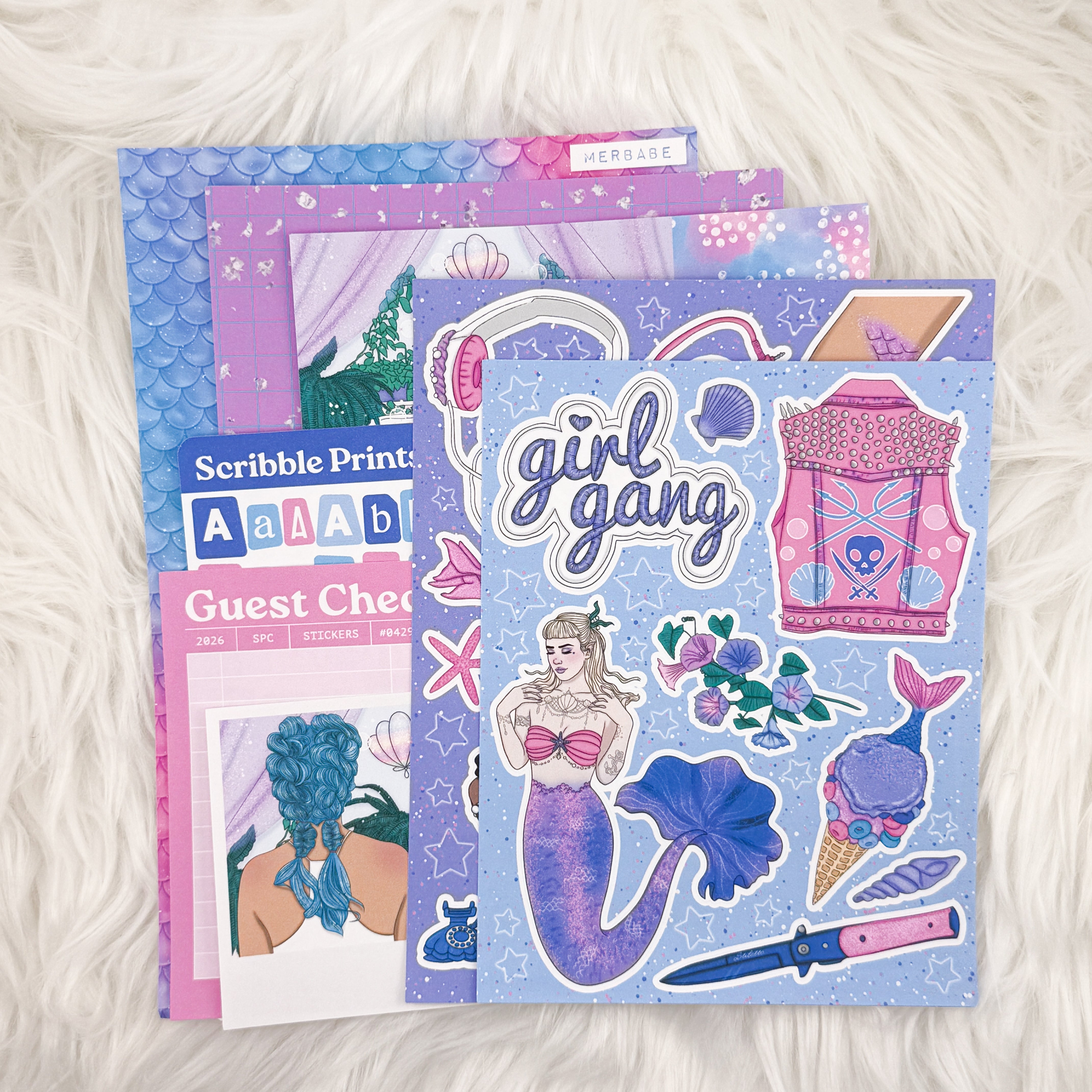 Merbabe Junk Journal Sticker Kit