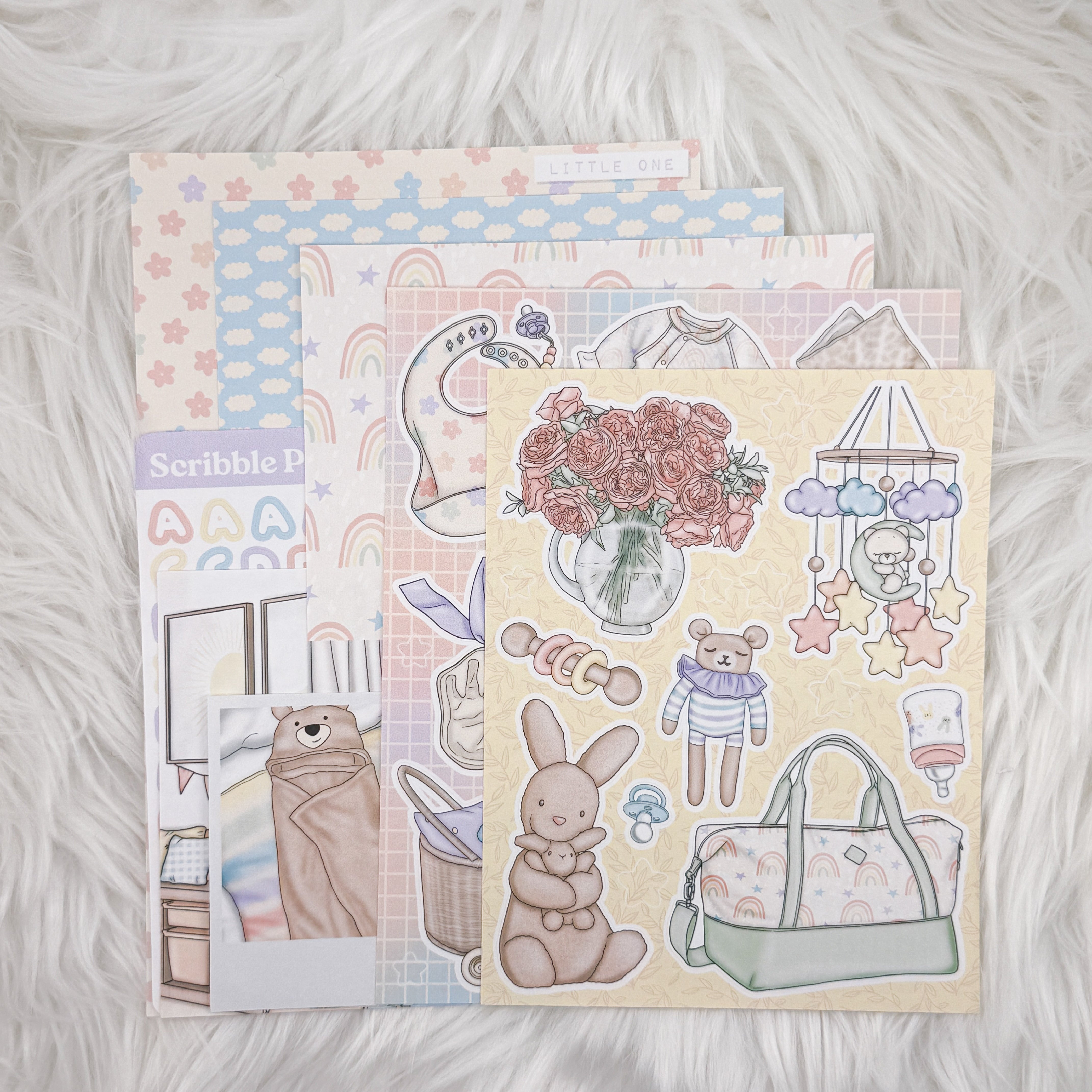 Little One Junk Journal Sticker Kit