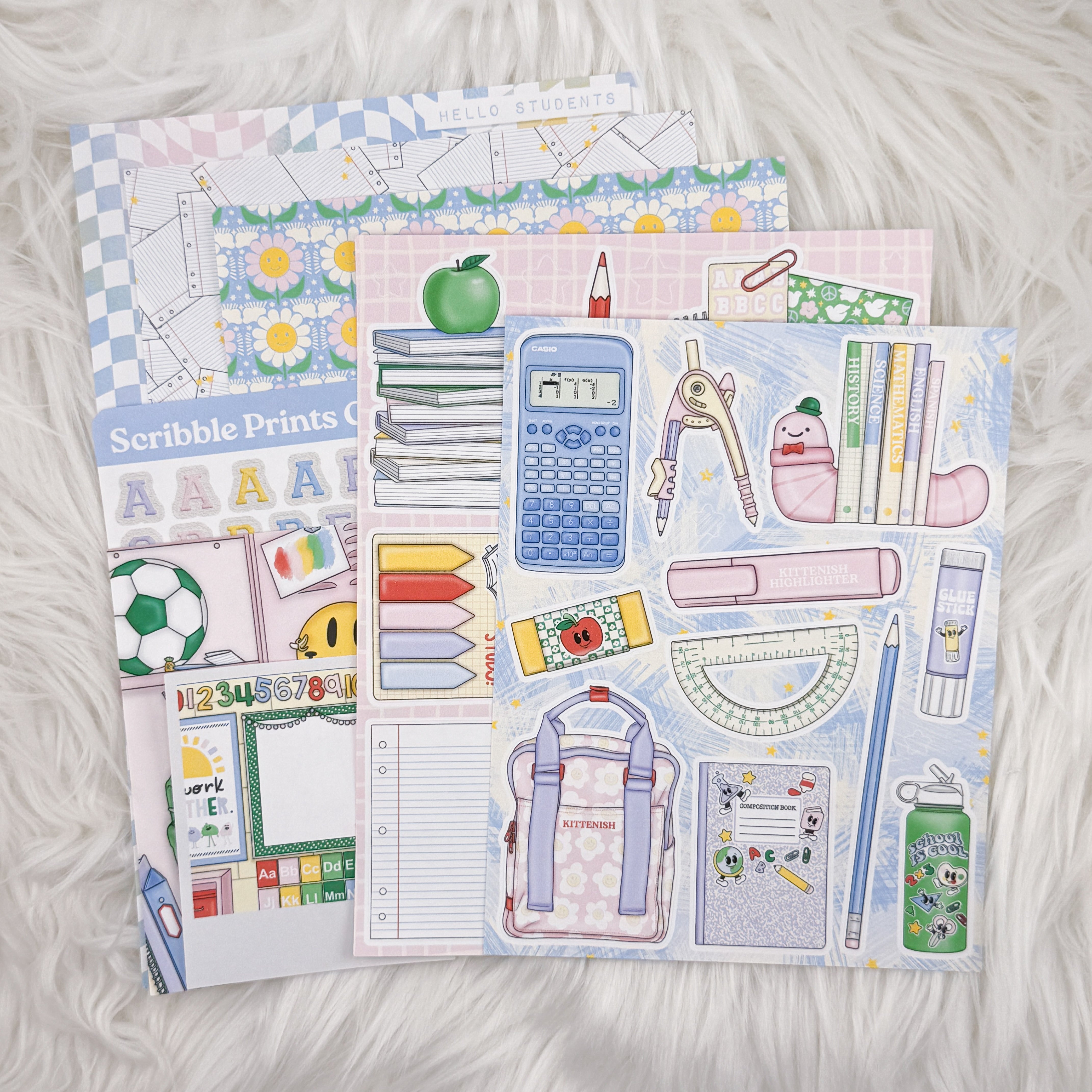 Hello Students Junk Journal Sticker Kit