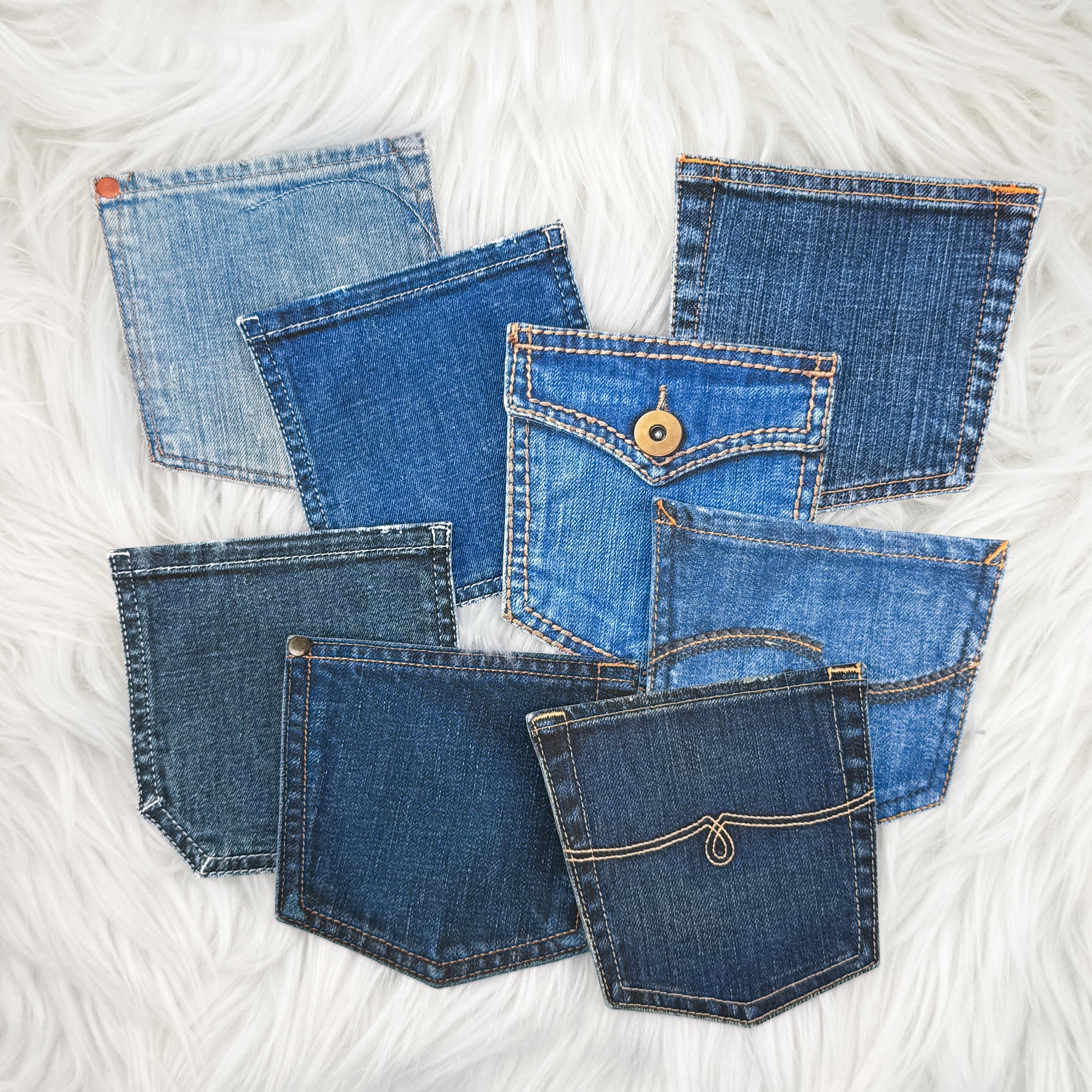 Large Denim Pocket Matte Journaling Sticker Bundle