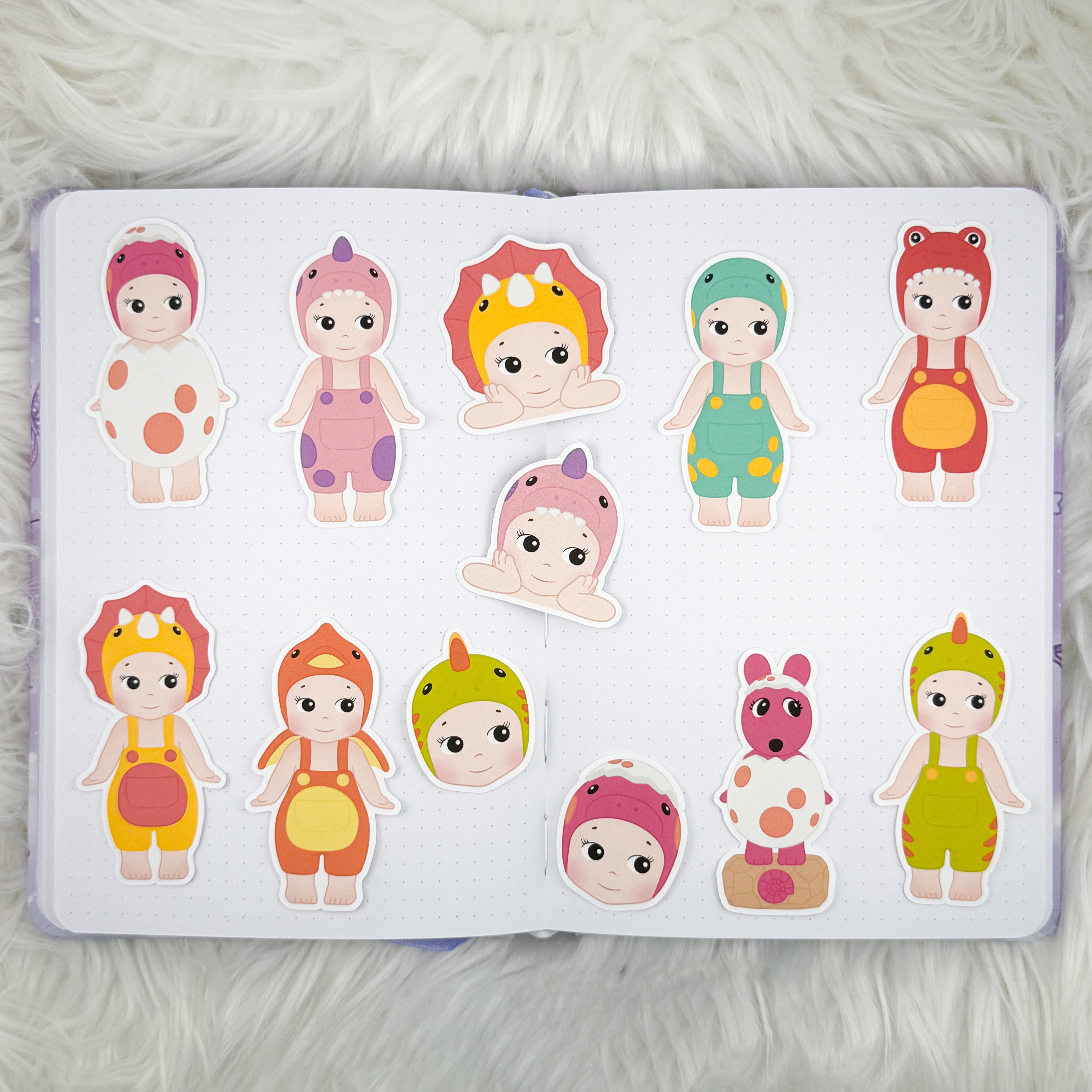 Dino Angels Matte Journaling Sticker Bundle