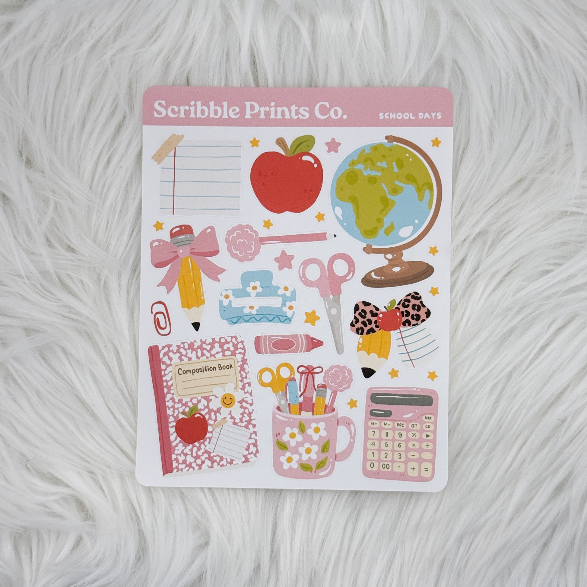 School Days Deco Sticker Sheet