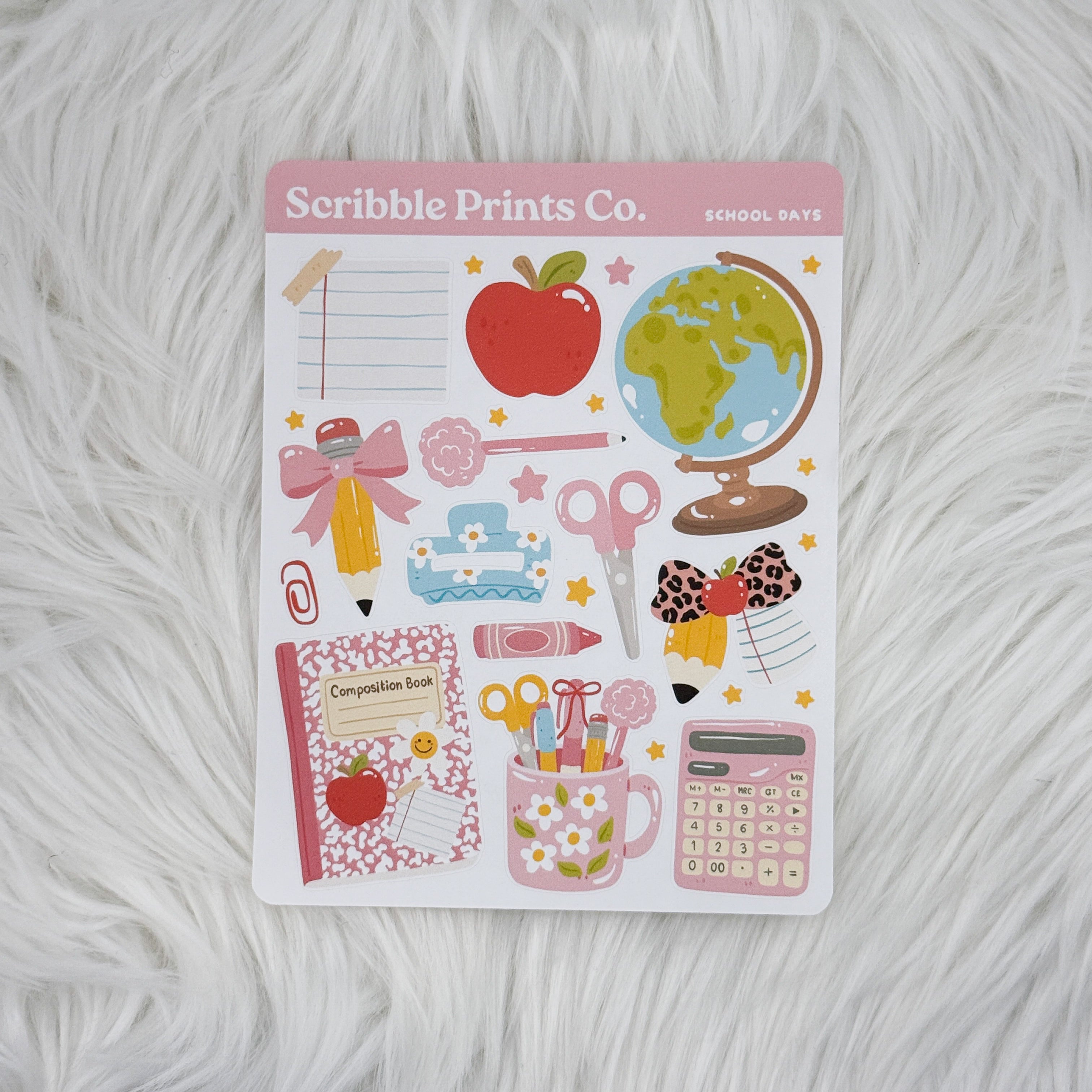 School Days Deco Sticker Sheet
