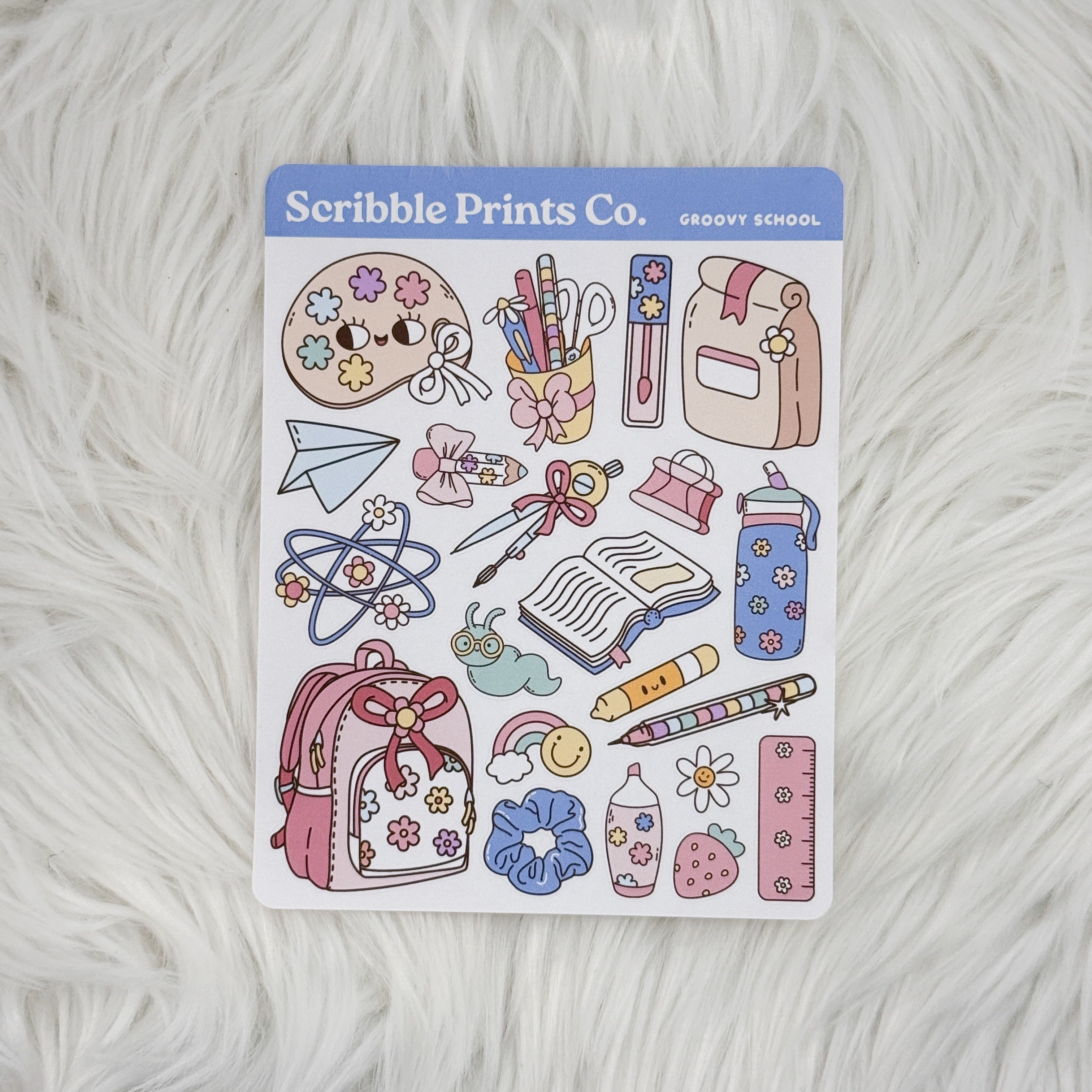 Groovy School Deco Sticker Sheet