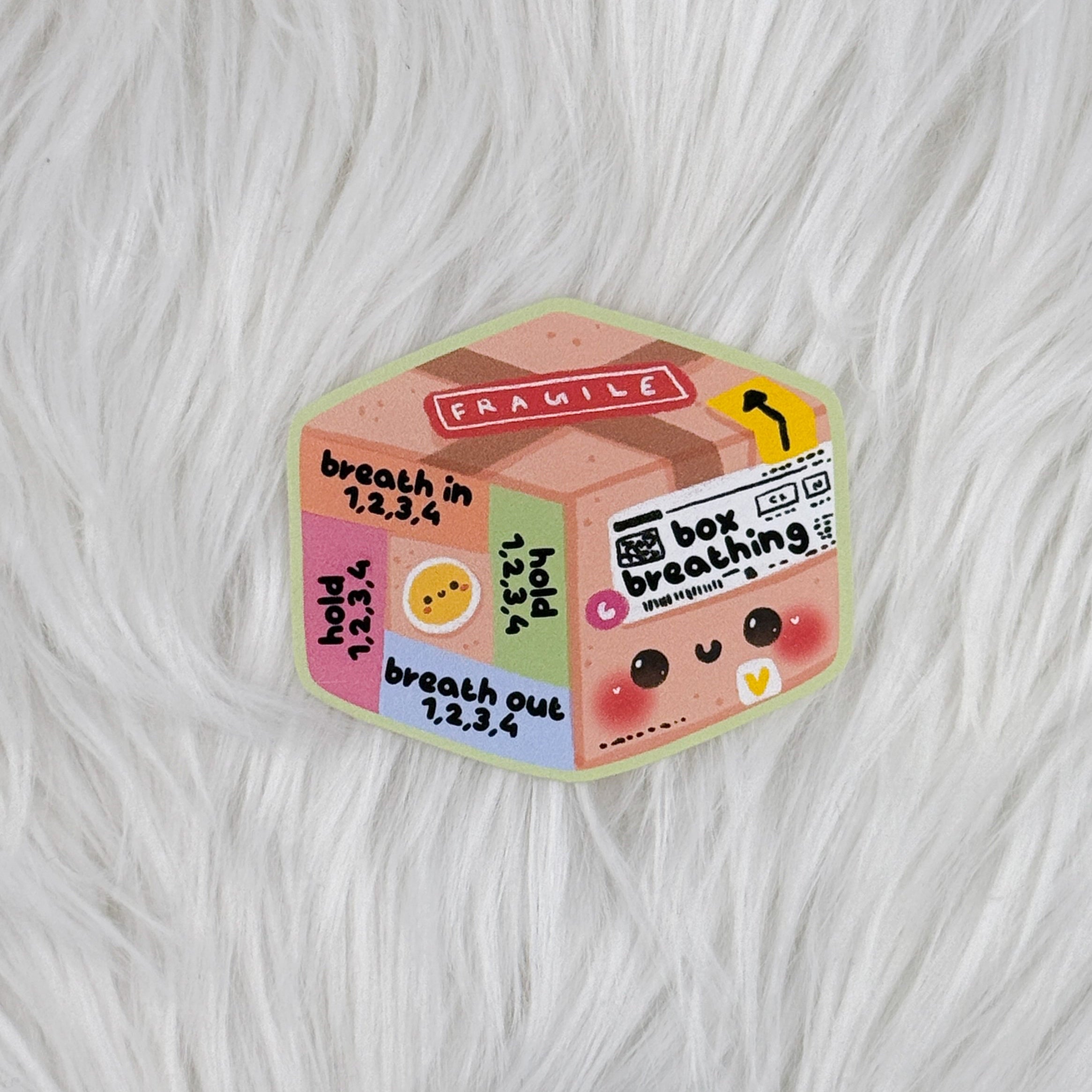 Box Breathe Matte Journaling Sticker