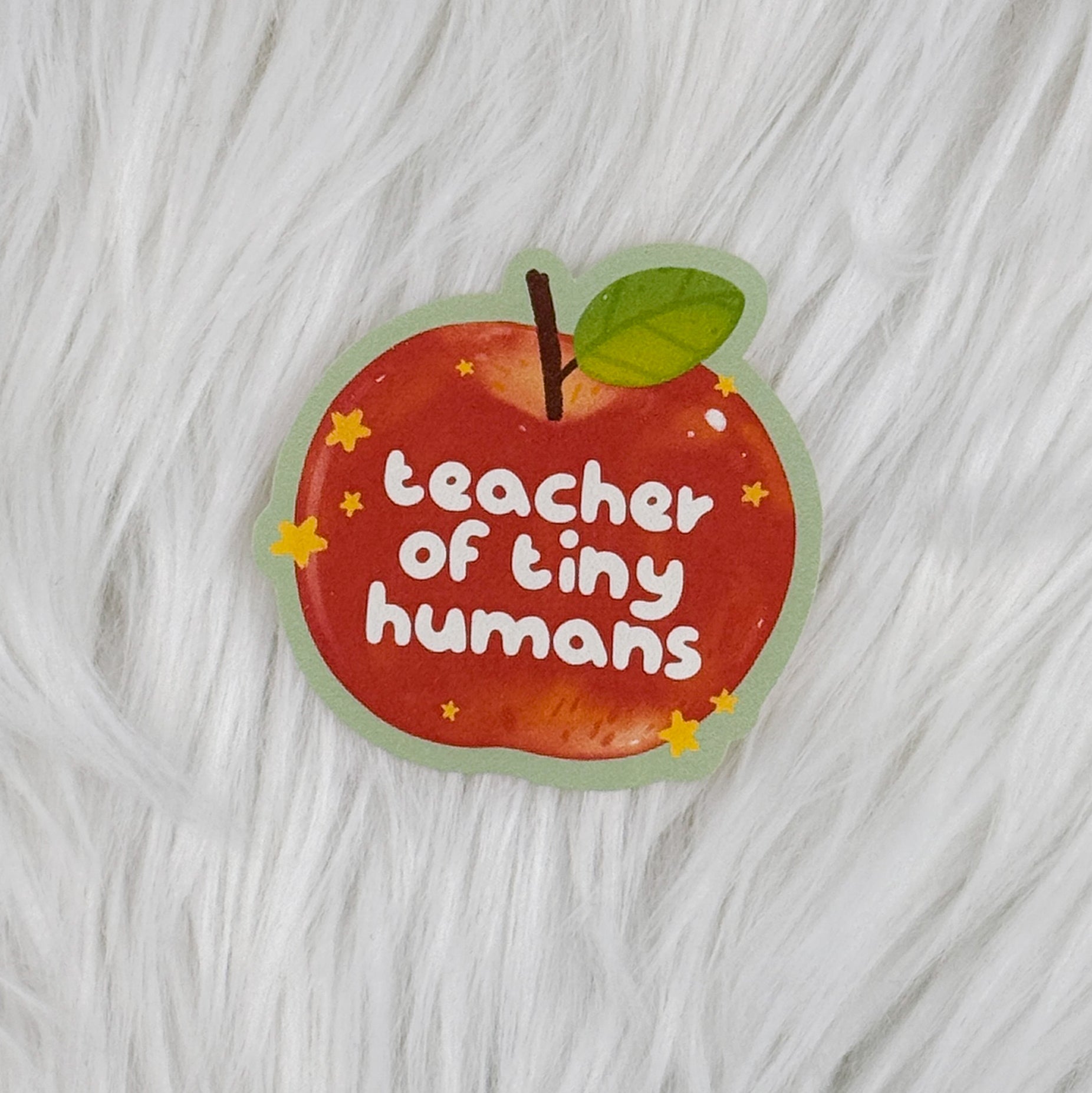 Teacher Apple Matte Journaling Sticker