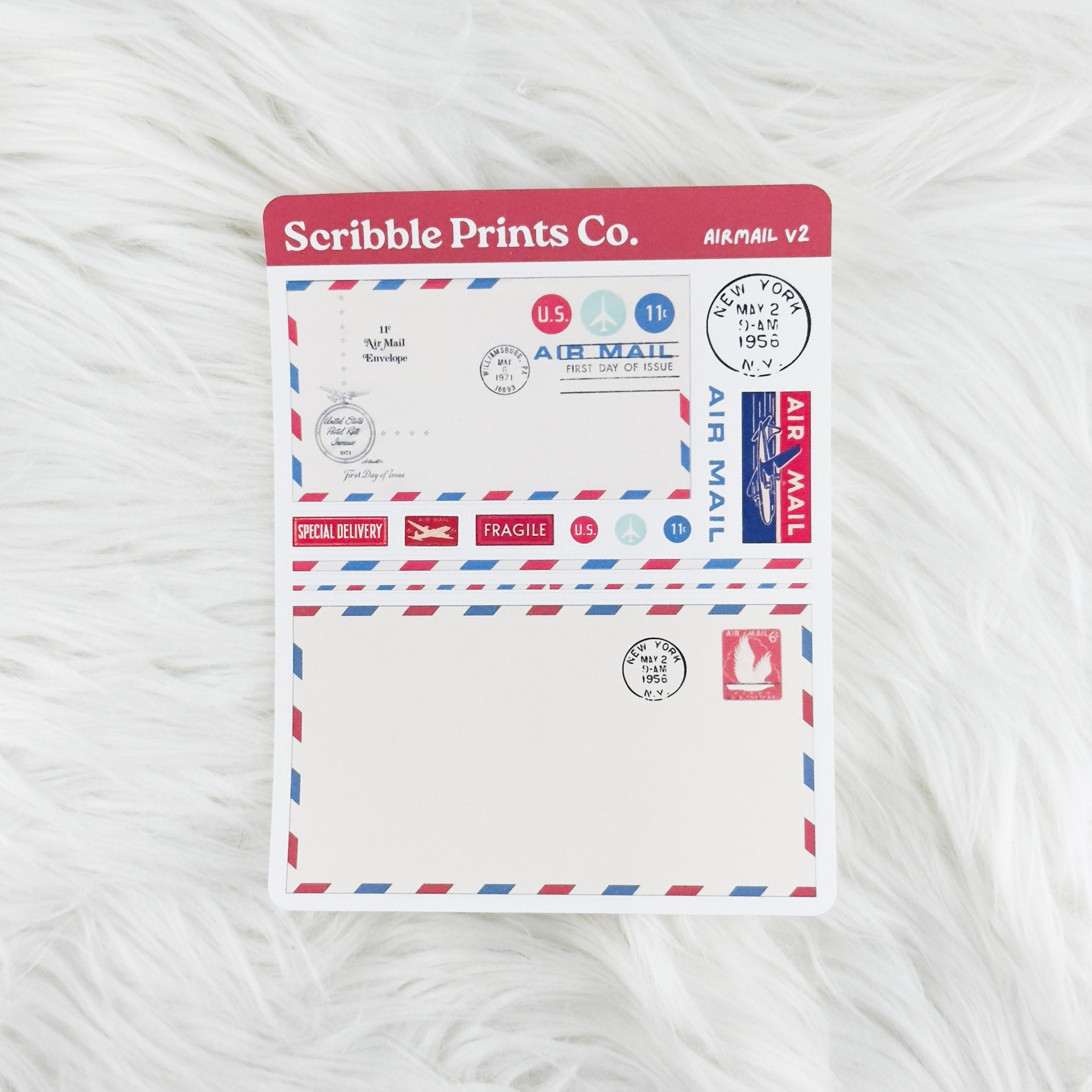 Airmail V2 – Deco // Matte Journal Stickers