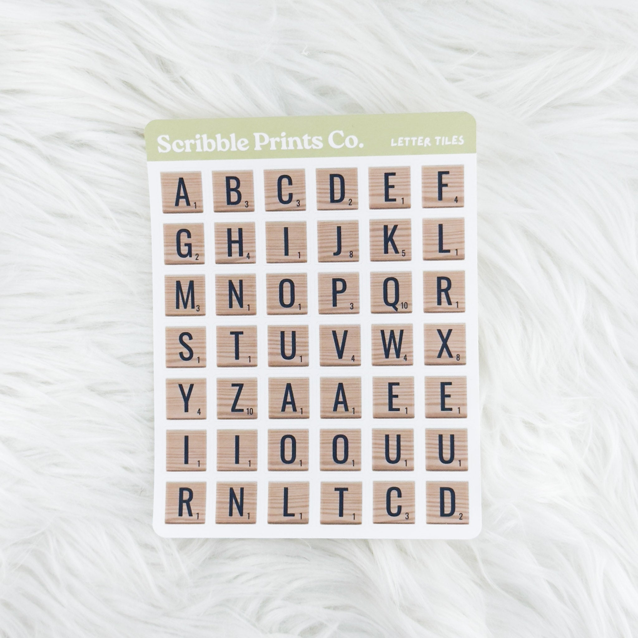 Letter Tiles – Deco // Matte Journal Stickers