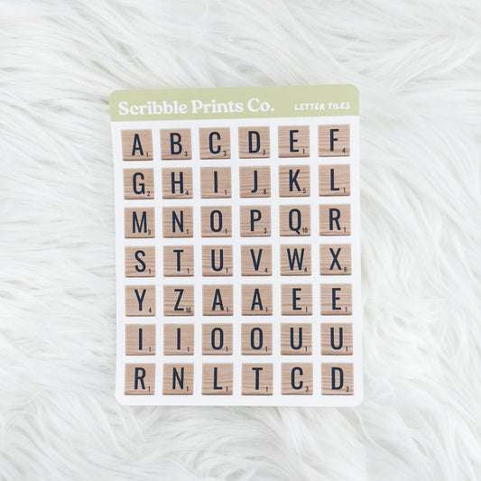 Letter Tiles – Deco // Matte Journal Stickers