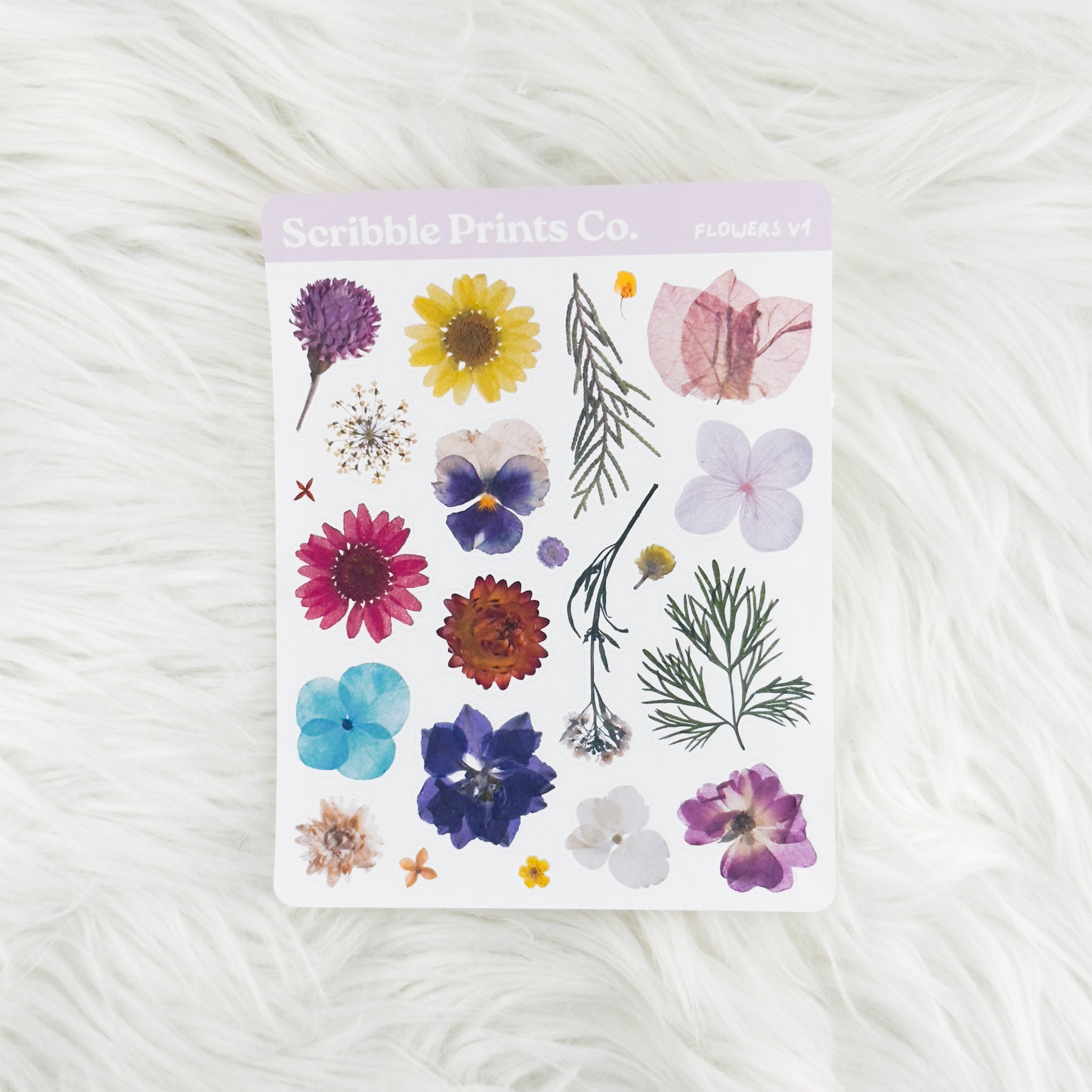Flowers V1 – Deco // Matte Journal Stickers