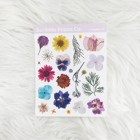 Flowers V1 – Deco // Matte Journal Stickers