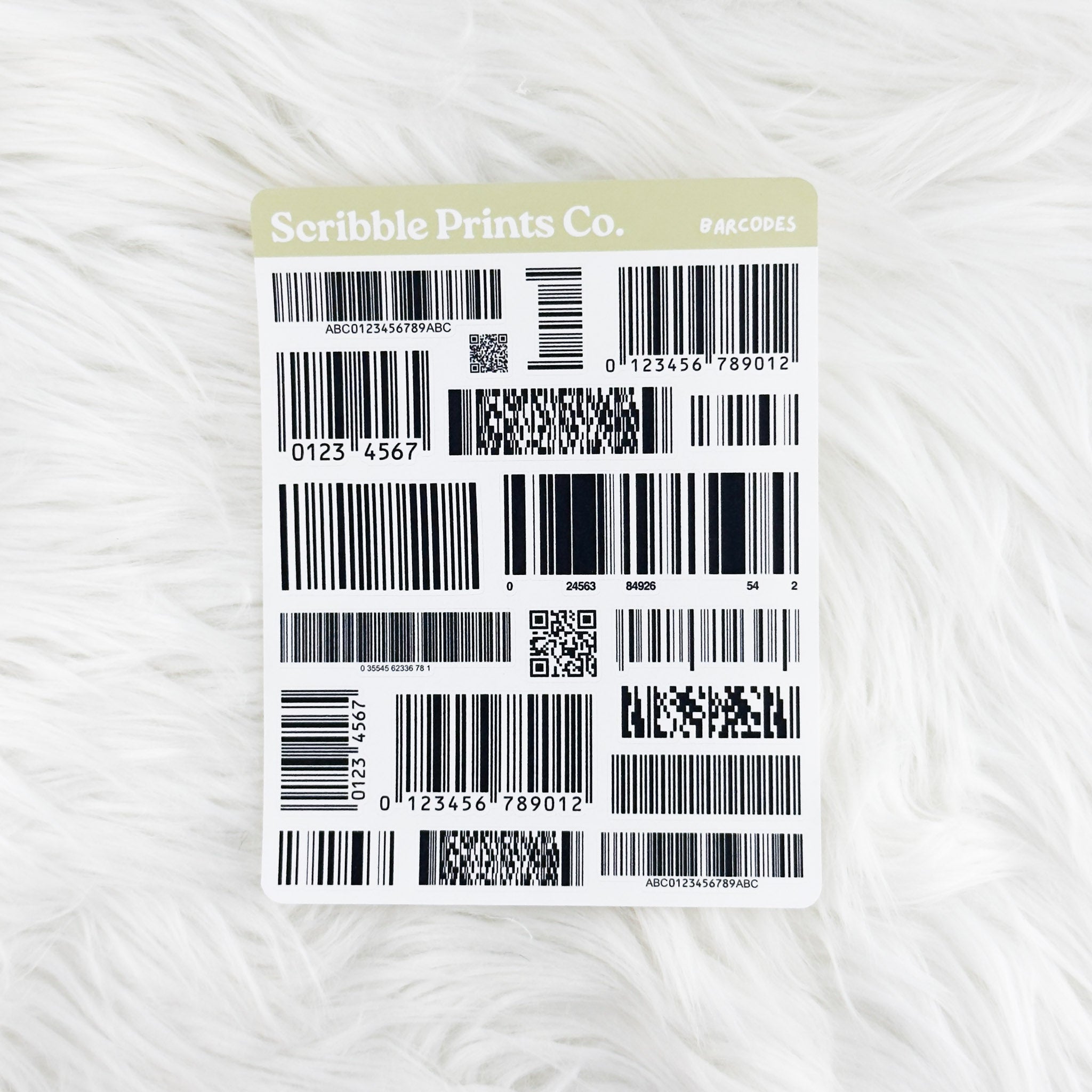 Barcodes – Deco // Matte Journal Stickers