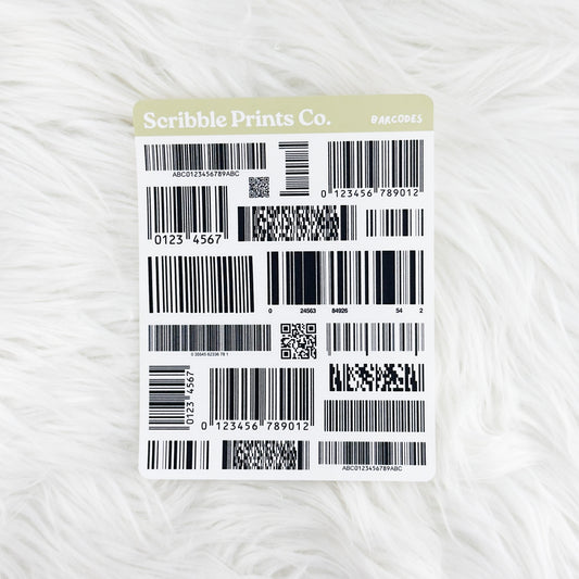 Barcodes – Deco // Matte Journal Stickers