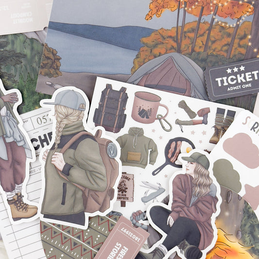 Camping – Junk Journal Kit // Matte Sticker Collection