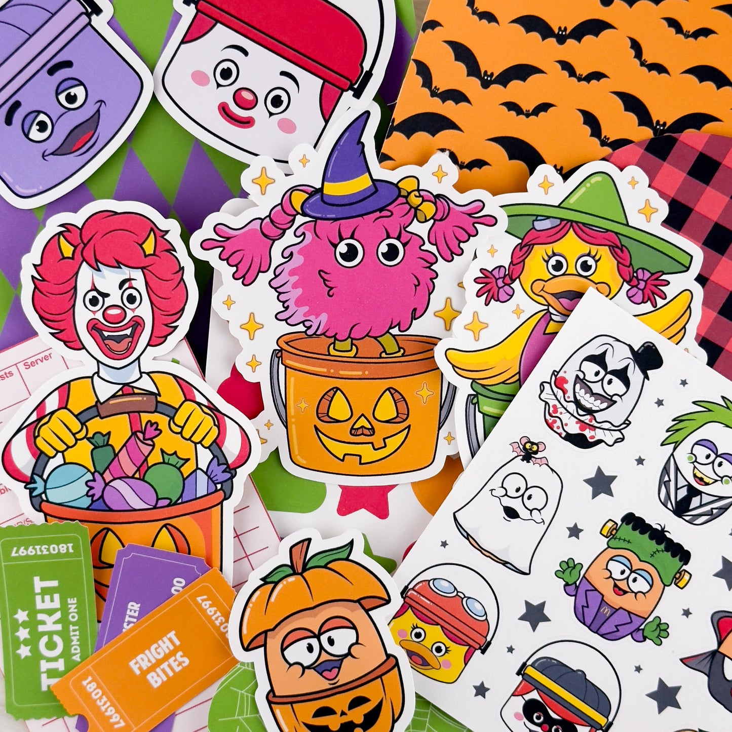 Haunted Happy Meal – Junk Journal Kit // Matte Sticker Collection
