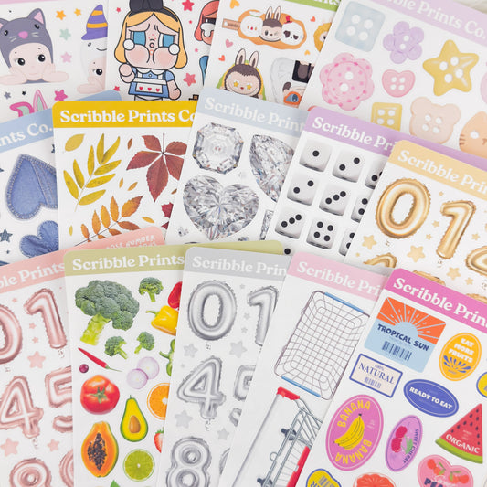 3 Random Deco Matte Sticker Sheets – Junk Journal & Creative Journaling