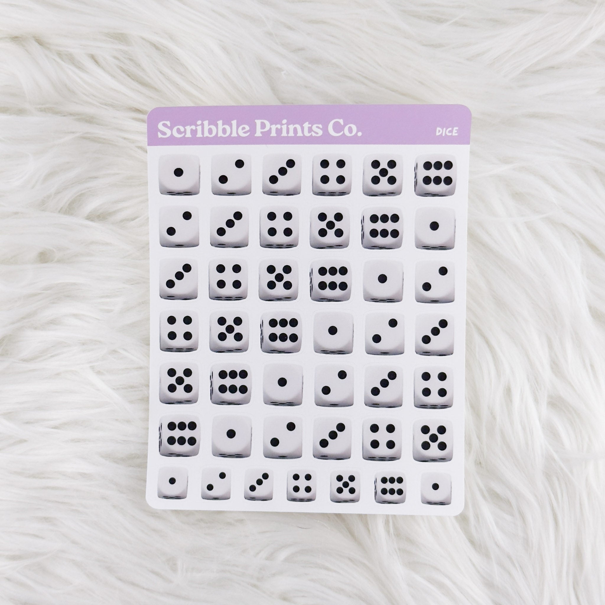 Dice – Deco // Matte Journal Stickers