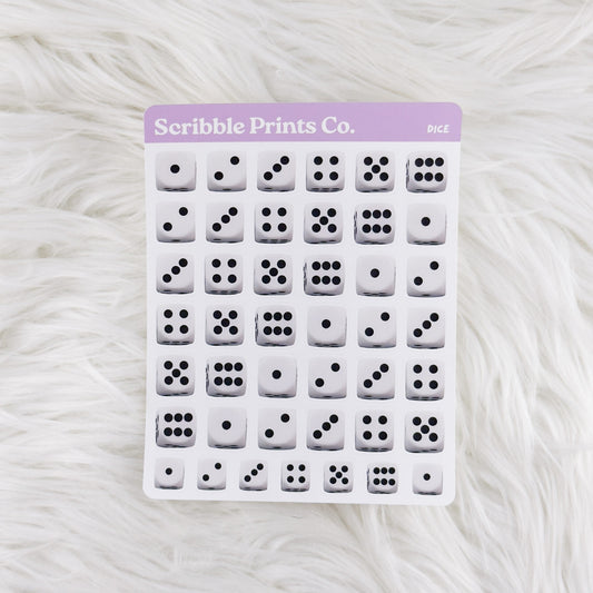 Dice – Deco // Matte Journal Stickers