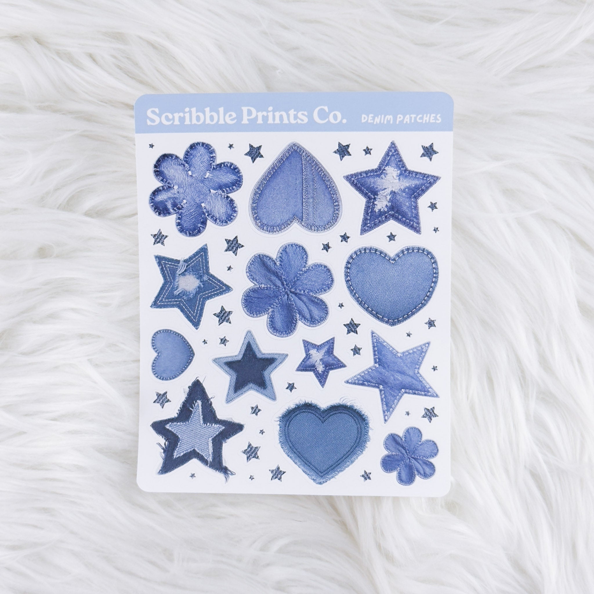 Denim Patches – Deco // Matte Journal Stickers