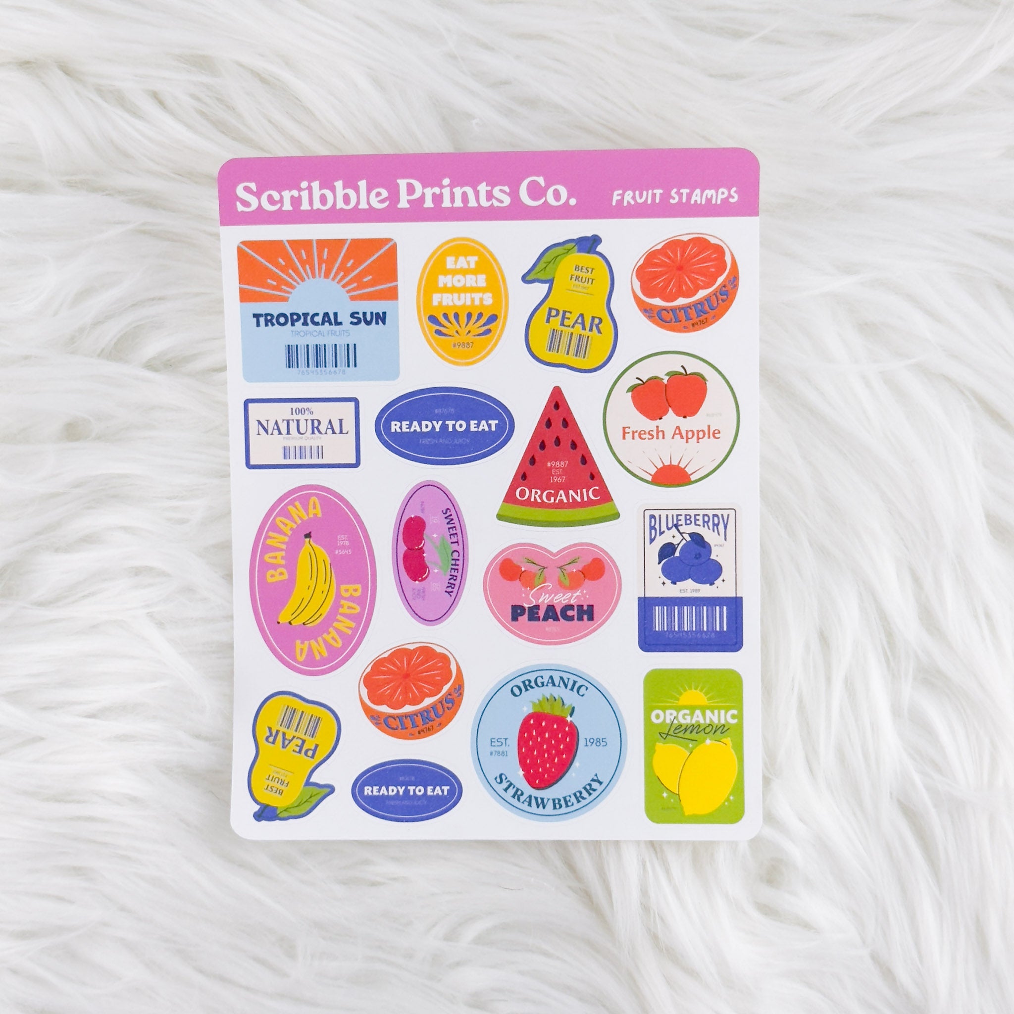 Fruit Stamps – Deco // Matte Journal Stickers