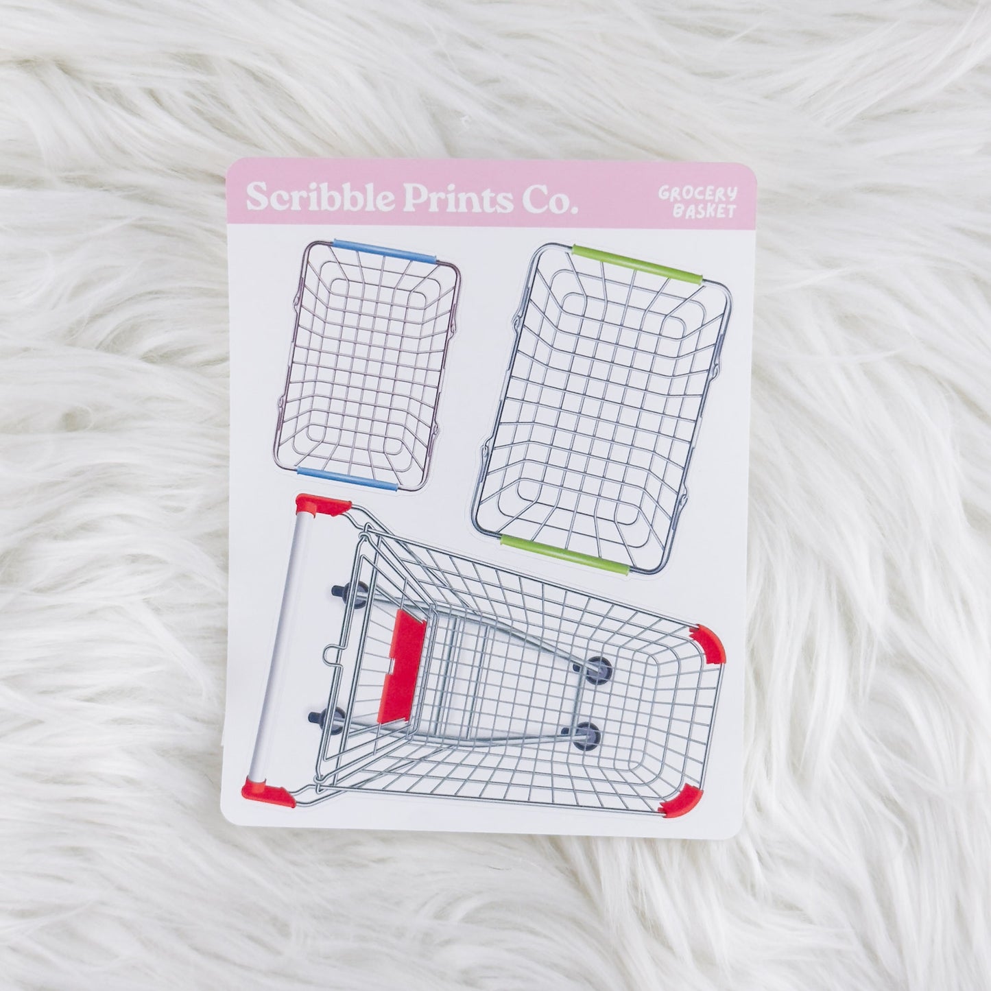 Grocery Basket – Deco // Matte Journal Stickers