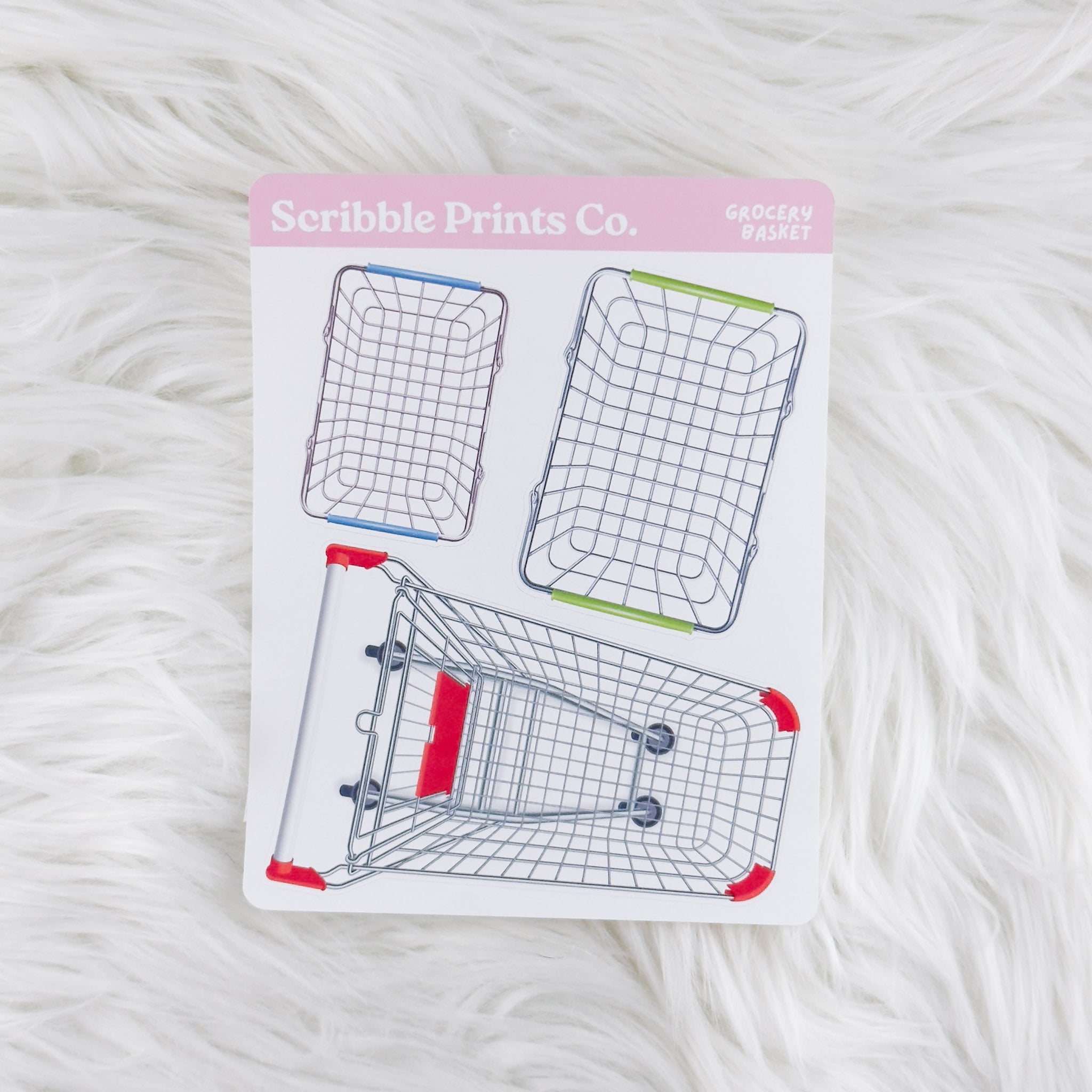 Grocery Basket – Deco // Matte Journal Stickers
