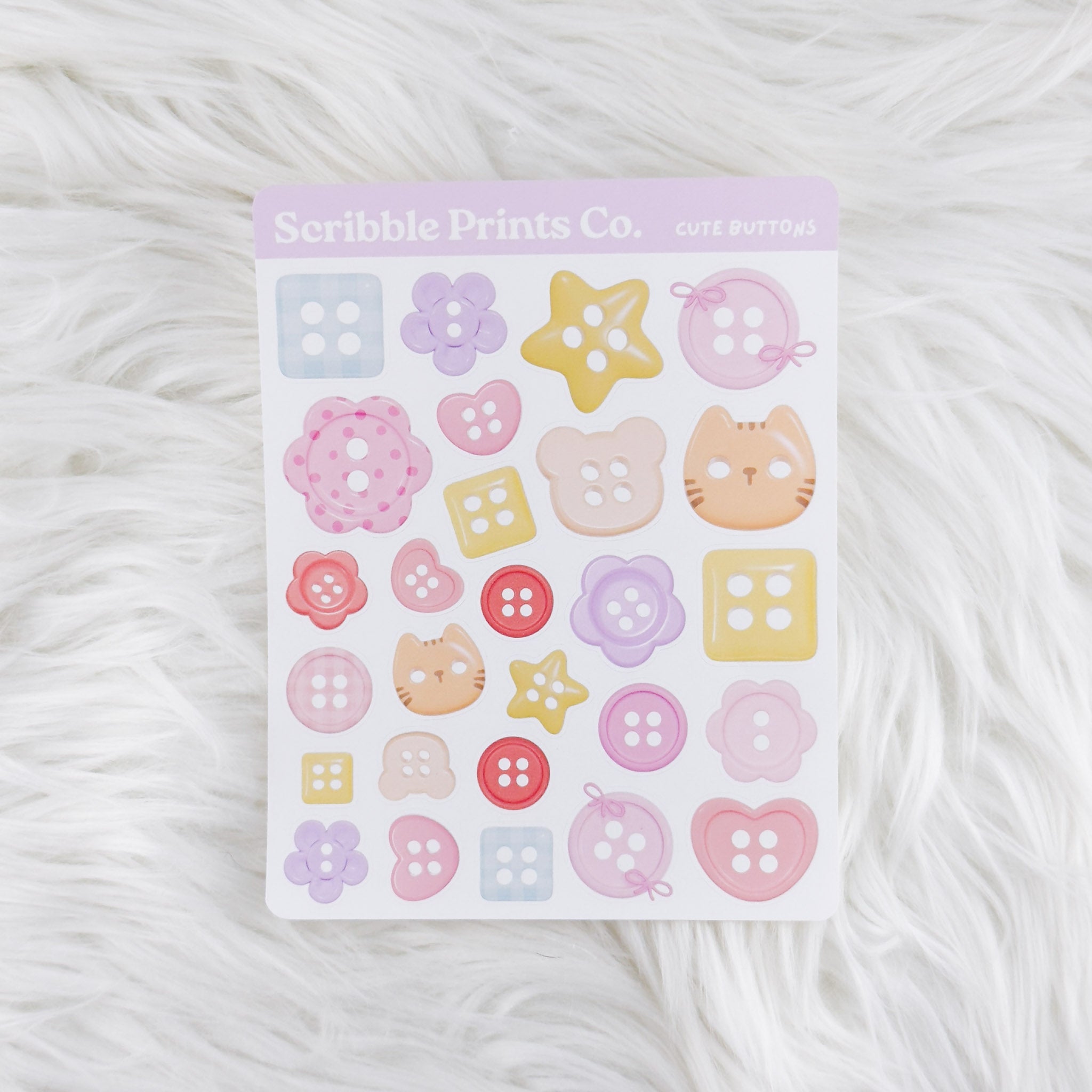 Cute Buttons – Deco // Matte Journal Stickers